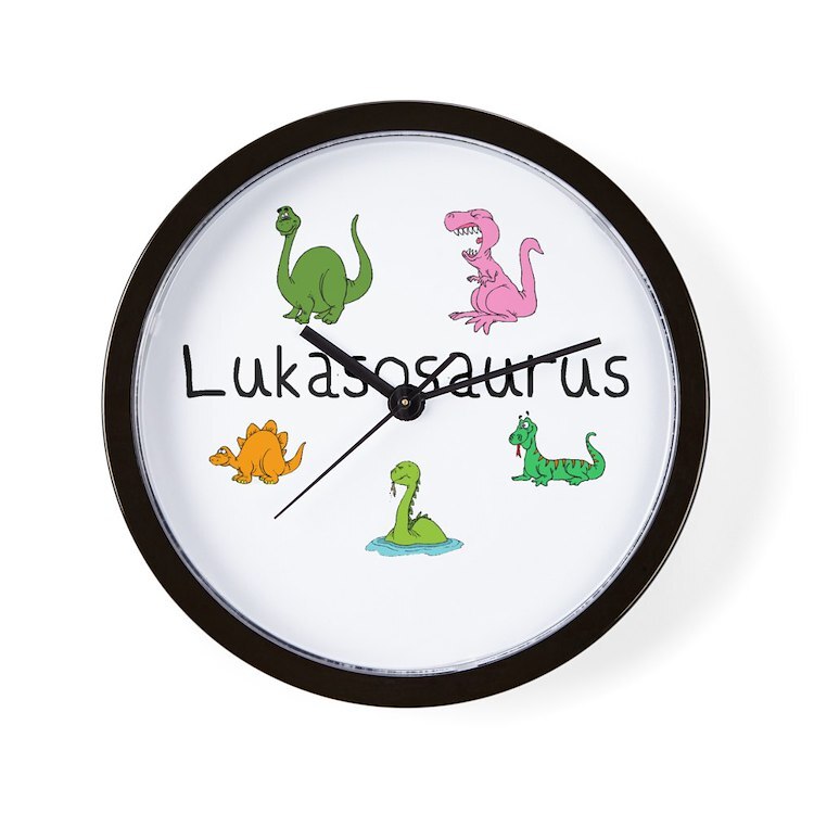 CafePress Lukasosaurus 10" Wall Clock (124019282)