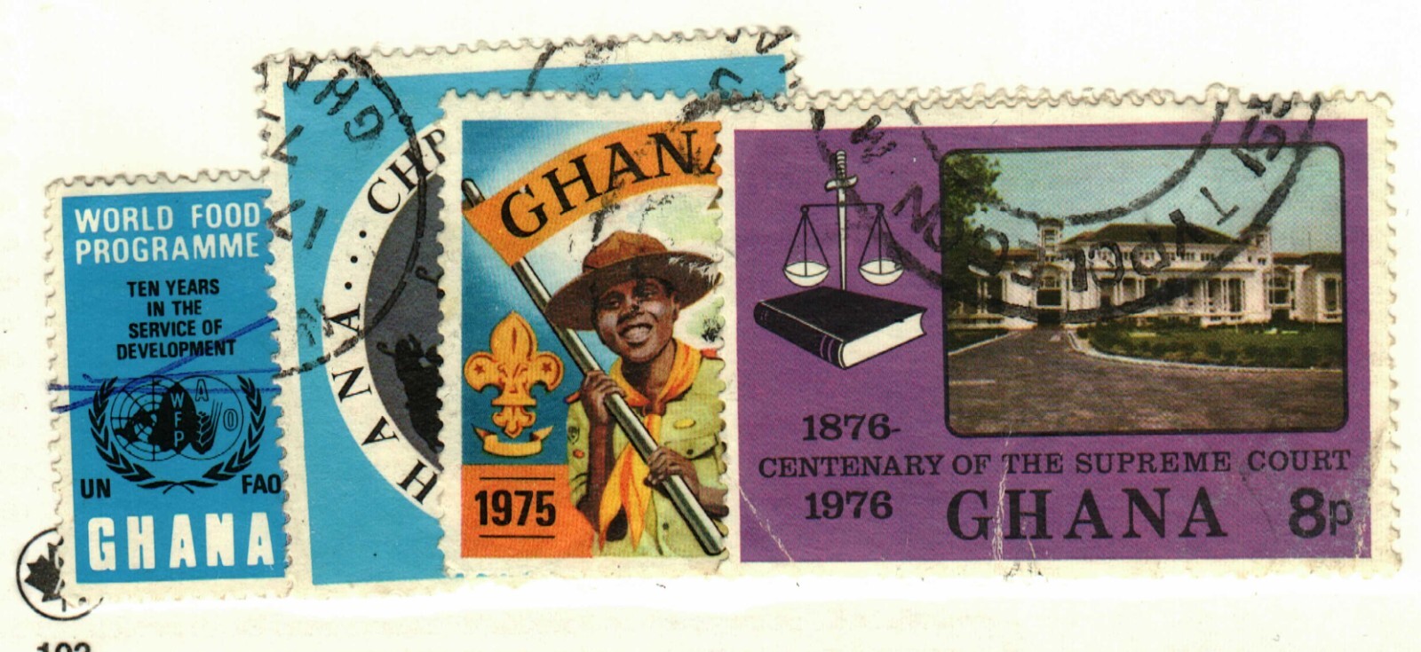 Ghana #49, 545, 565, 588 used Boy Scouts