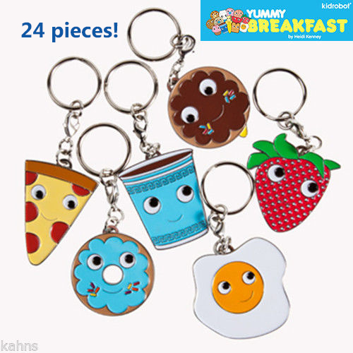 24 pcs kidrobot YUMMY Breakfast Keychain / Zipper Pull Enamel  Wholesale Case