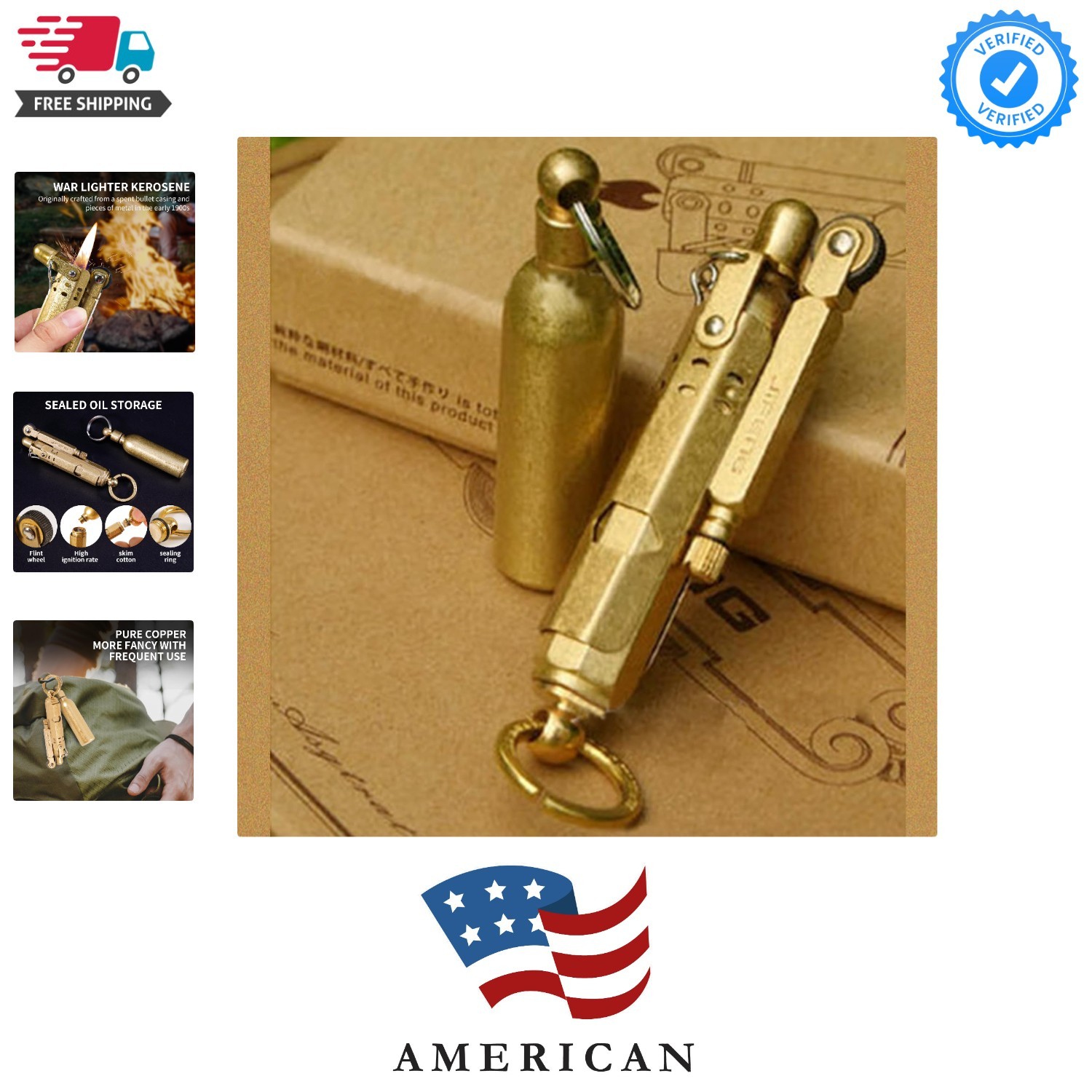 Handmade Trench Lighter WWI WWII Windproof Vintage Kerosene Pipe Lighter and ...