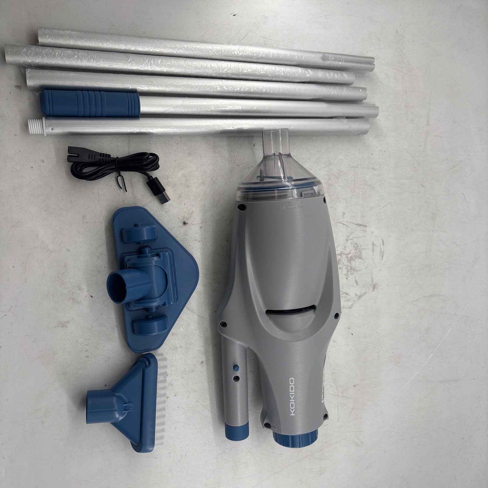 KOKIDO XTROVAC 110 Rechargeable Handheld SWIMMING Pool Vacuum Set Model (A693)