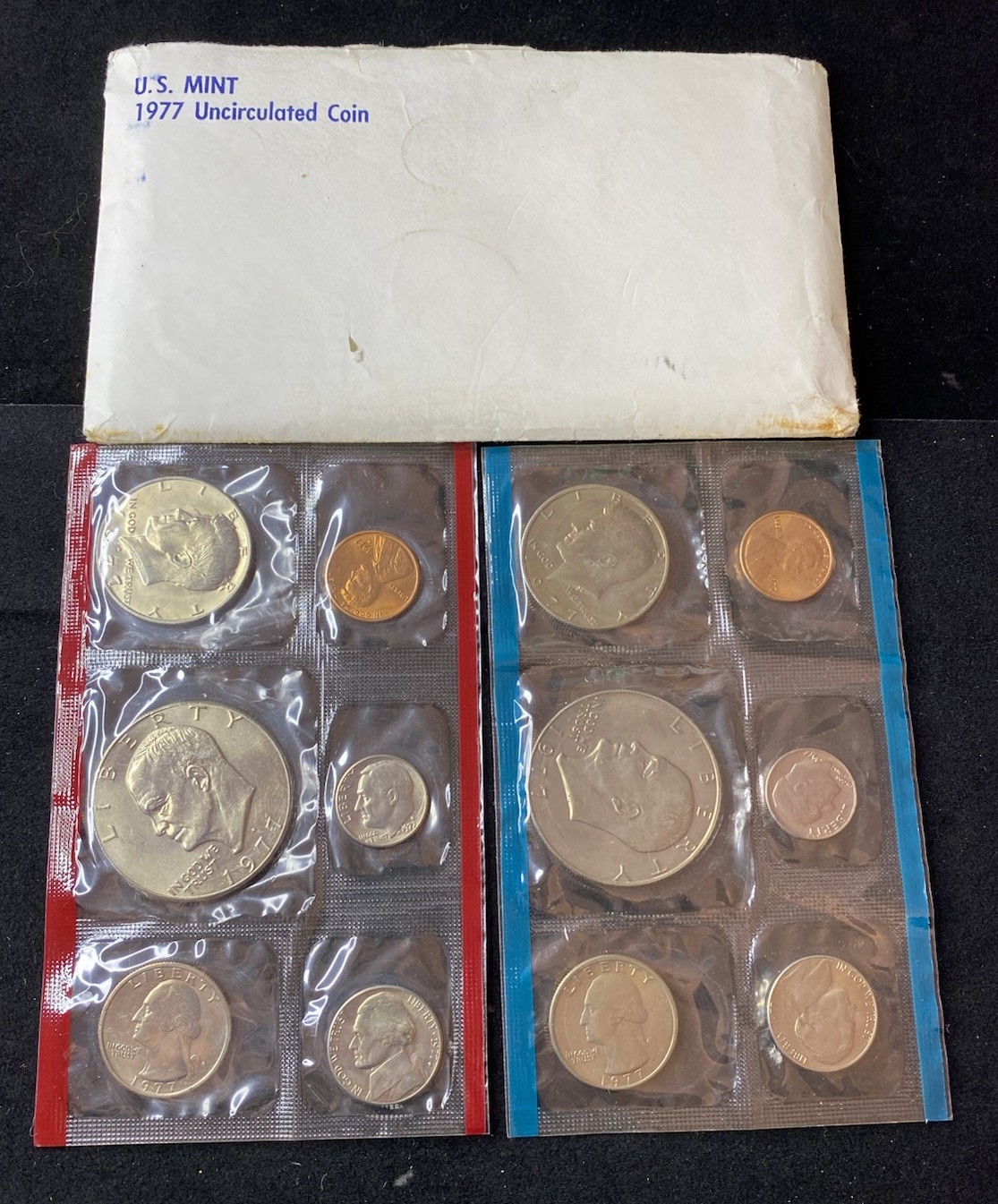 1977 Uncirculated Coin Set U.S Mint Original Government Packaging OGP Free Ship