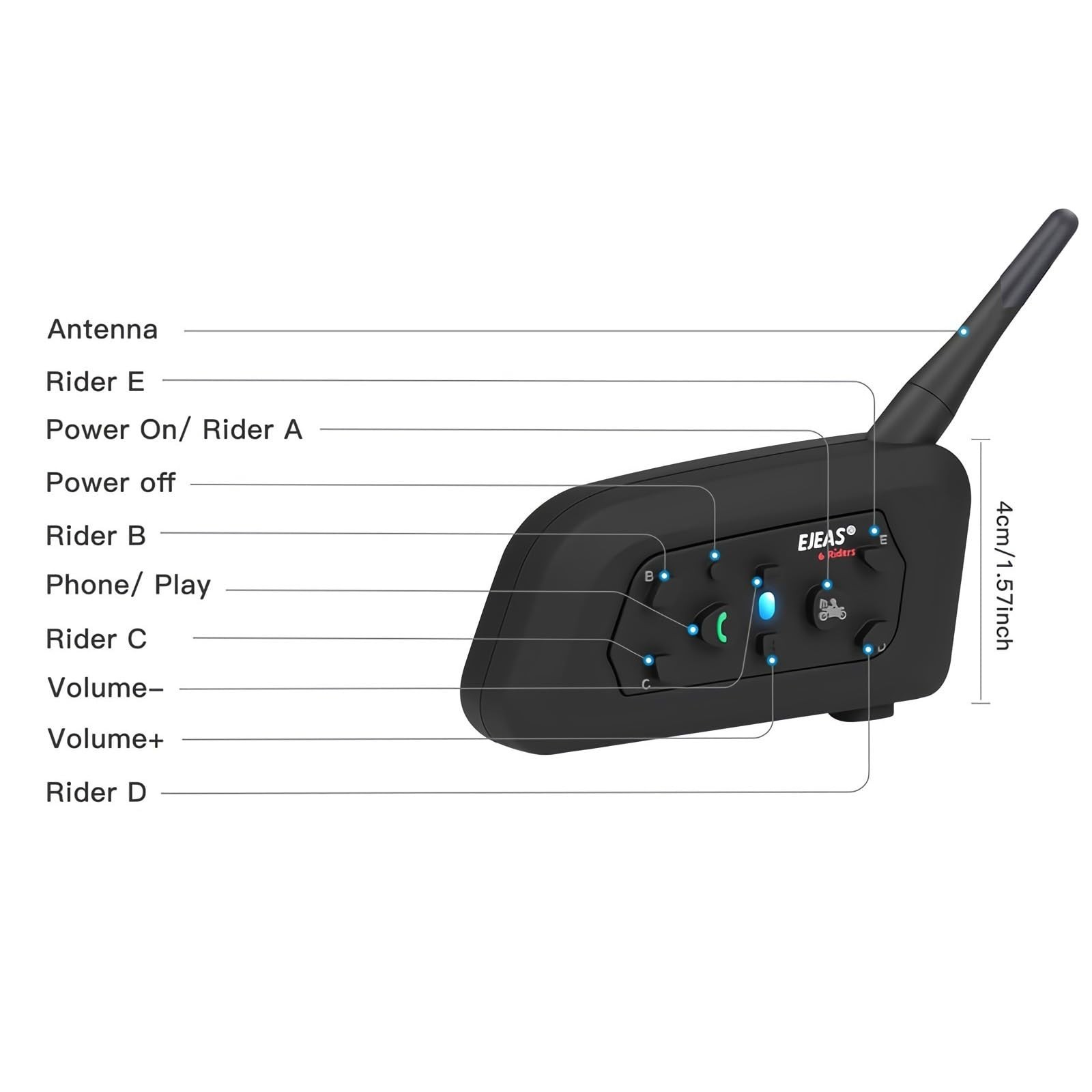 Referee Communication System, Referee Headset Intercom with Earphone for Socc...