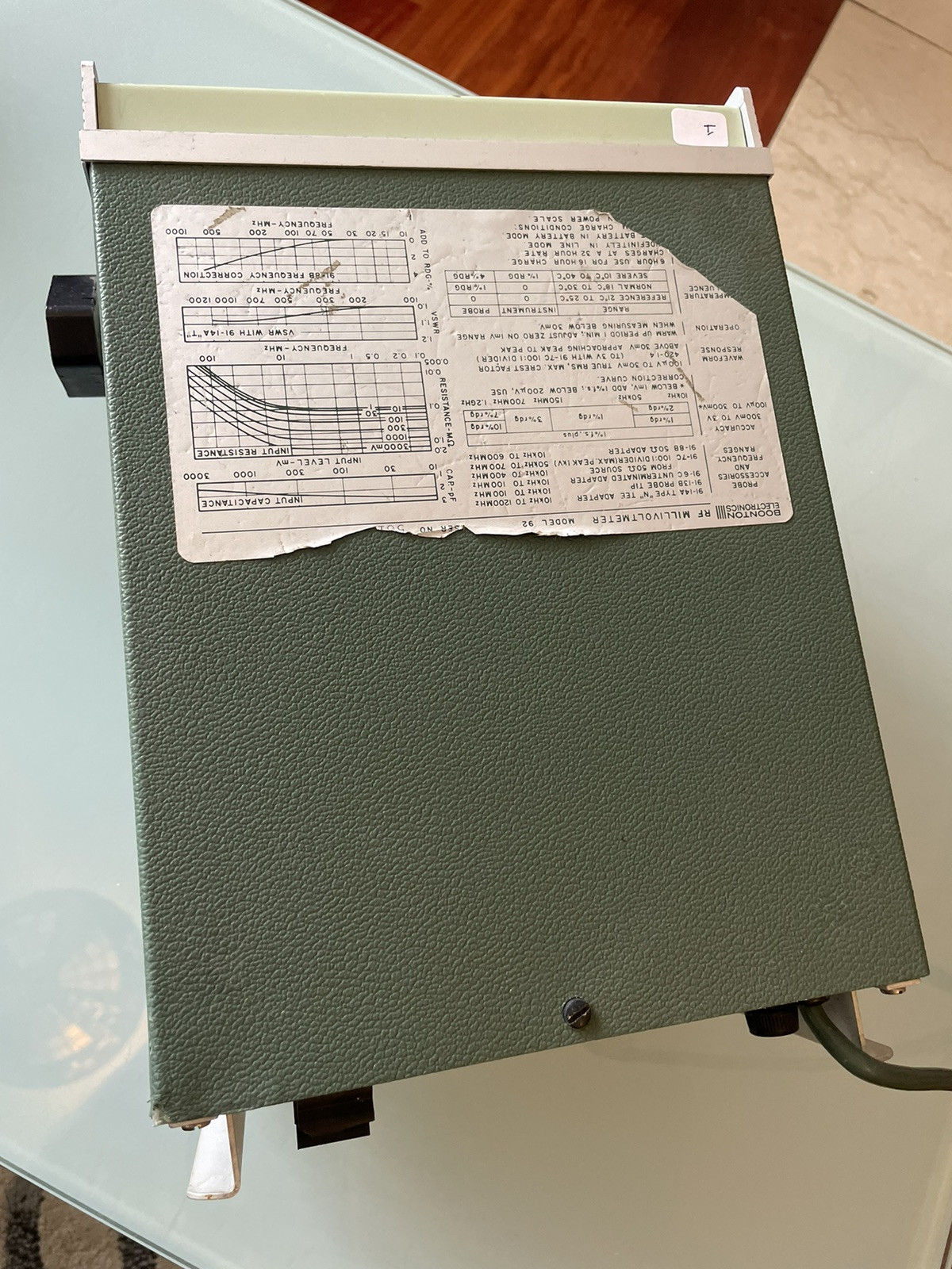 Boonton RF Millivolt Meter Model 92B No Probe Powers On As Is