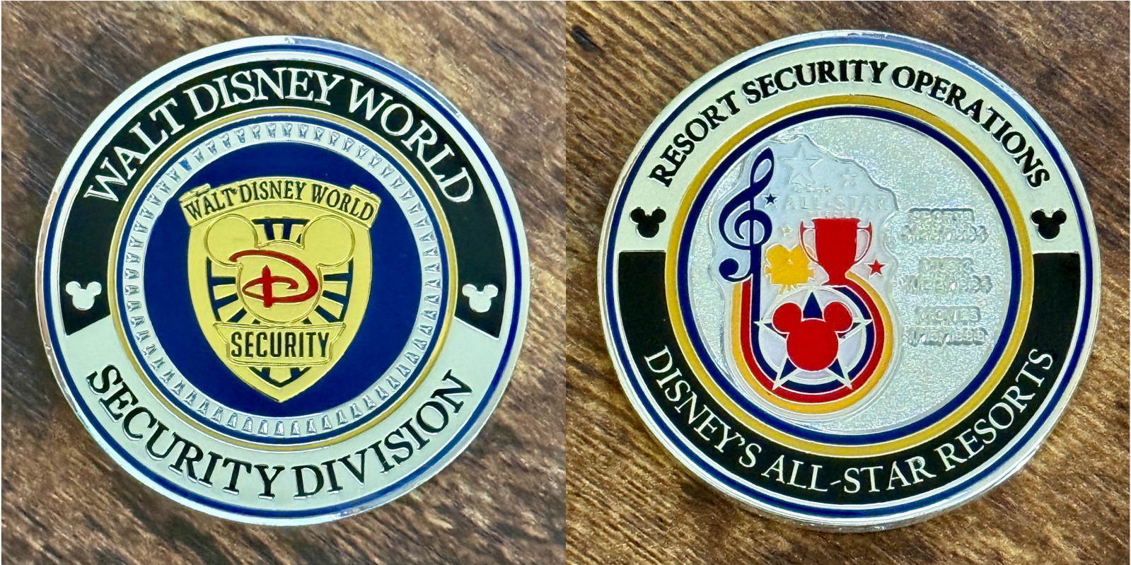 NEW COIN! Walt Disney World Security Division All Star Resort FL Challenge Coin