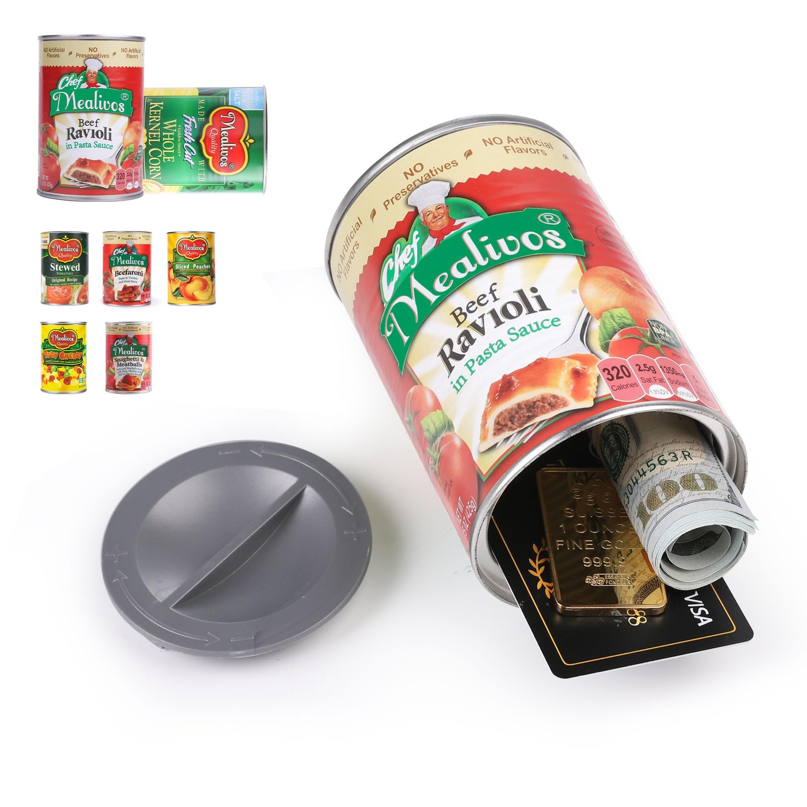 Fake Can Diversion Safe,Perfect for Hiding Storage Key,Cash,Jewelry,Card 1 Be...