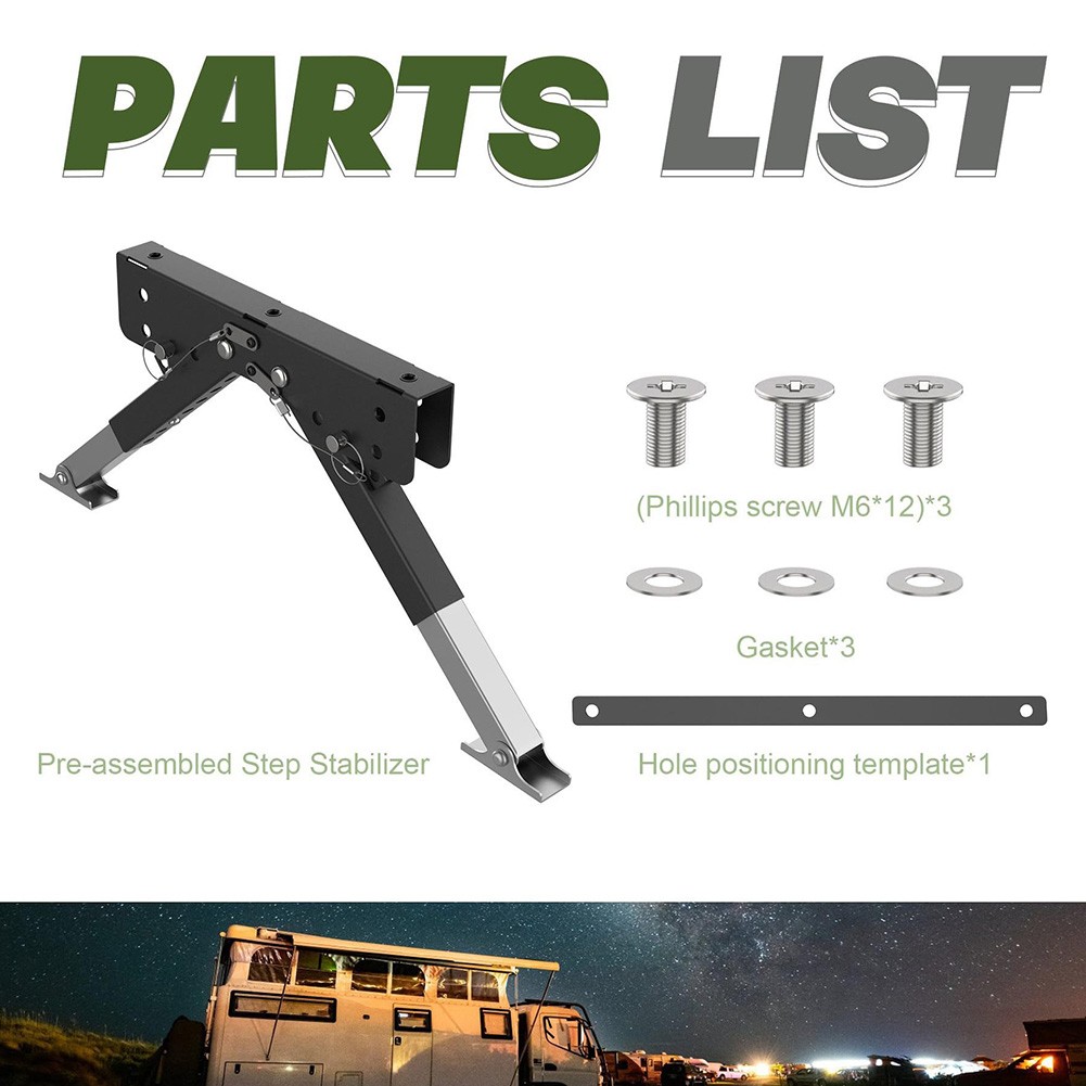 RV Foot Stabilizer Multi-Purpose Folding Step Stabilizer Camping Car Accessory