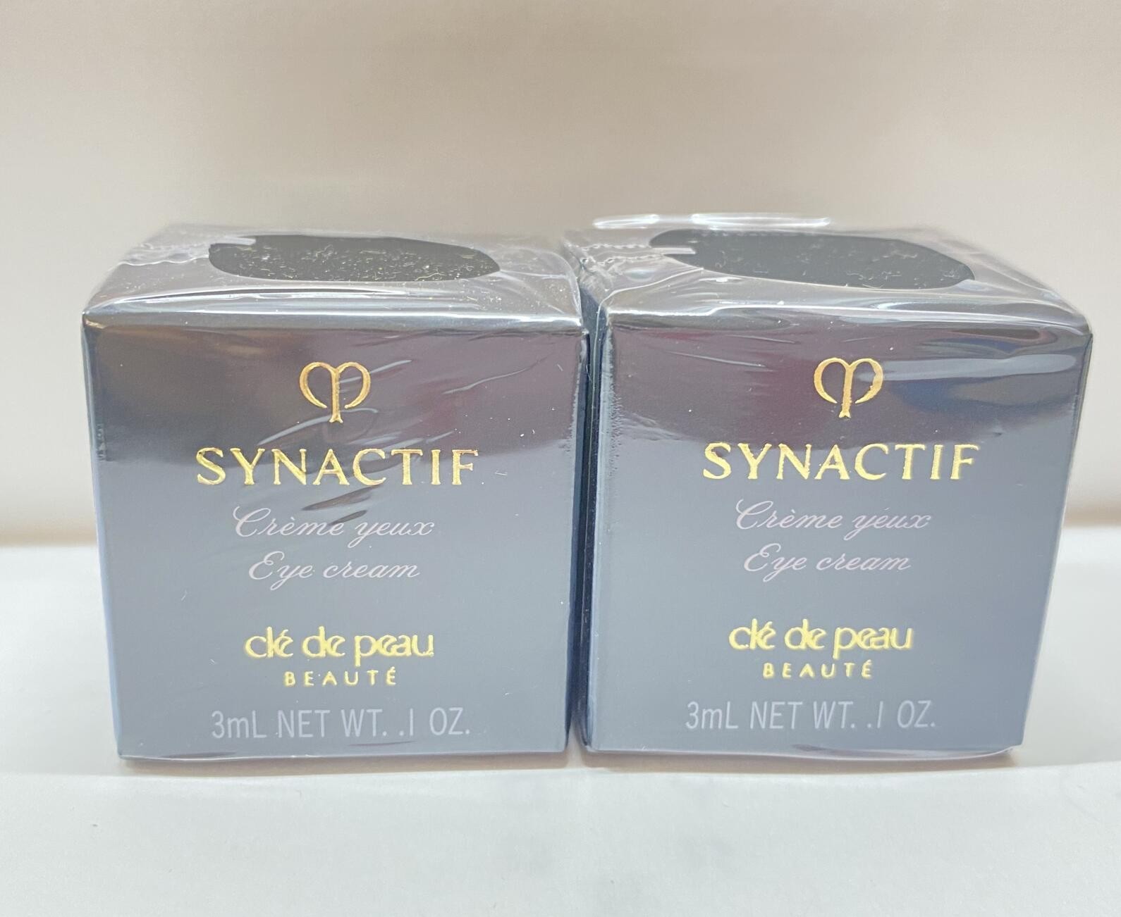 lot of 2 synactif cle de peau eye cream 3ml each new sealed