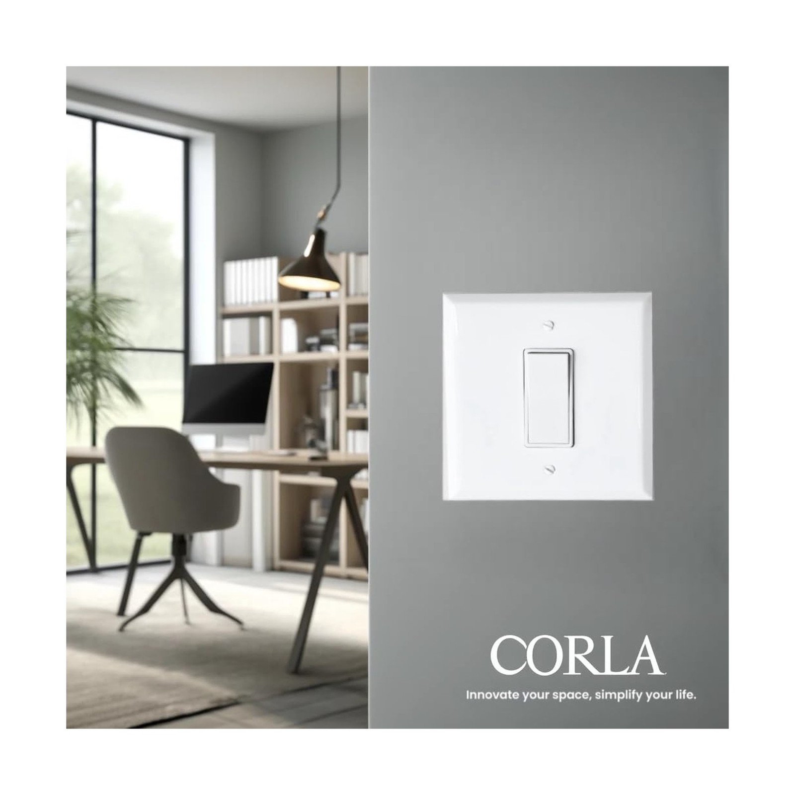 Oversized Metal Light Switch Plate 5.5” Jumbo 2 Gang | White Extra Large D