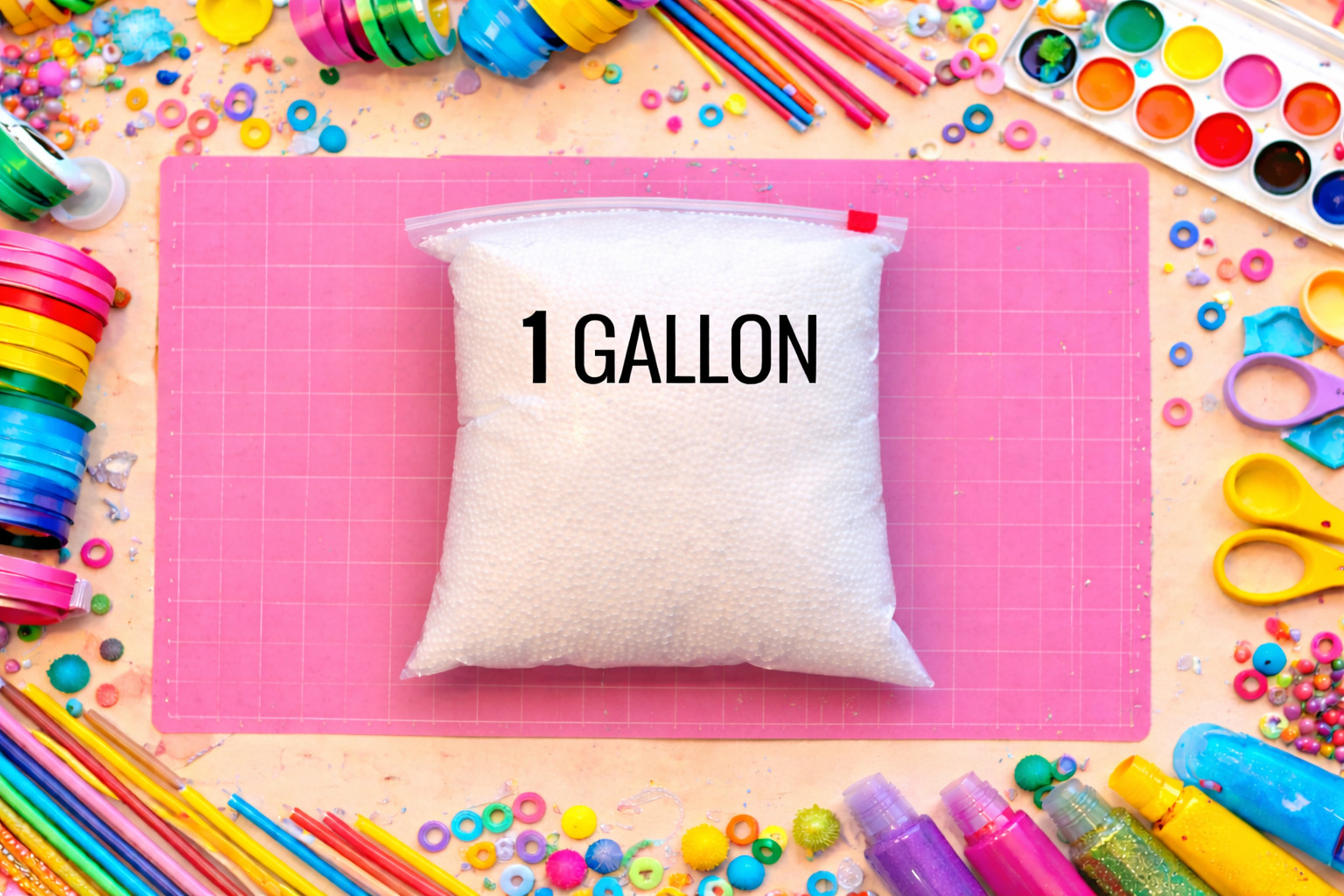 FOAM BEADS FOR SLIME KIDS PARTY CRAFTS SENSORY BINS BEANBAGS HOLIDAYS 1 GALLON