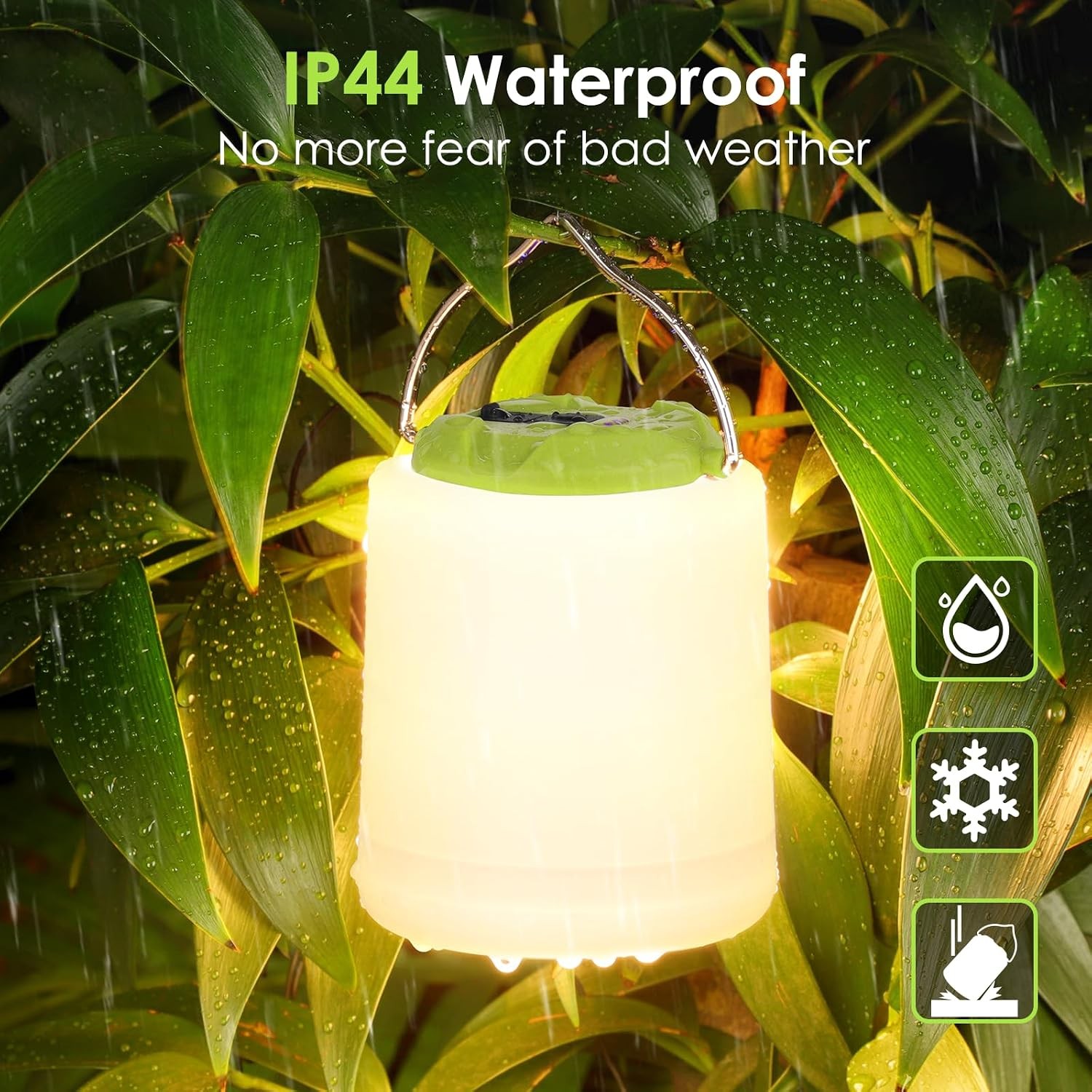LED Camping Lantern, Rechargeable Camping Light, 4 Modes Outdoor Flashlights