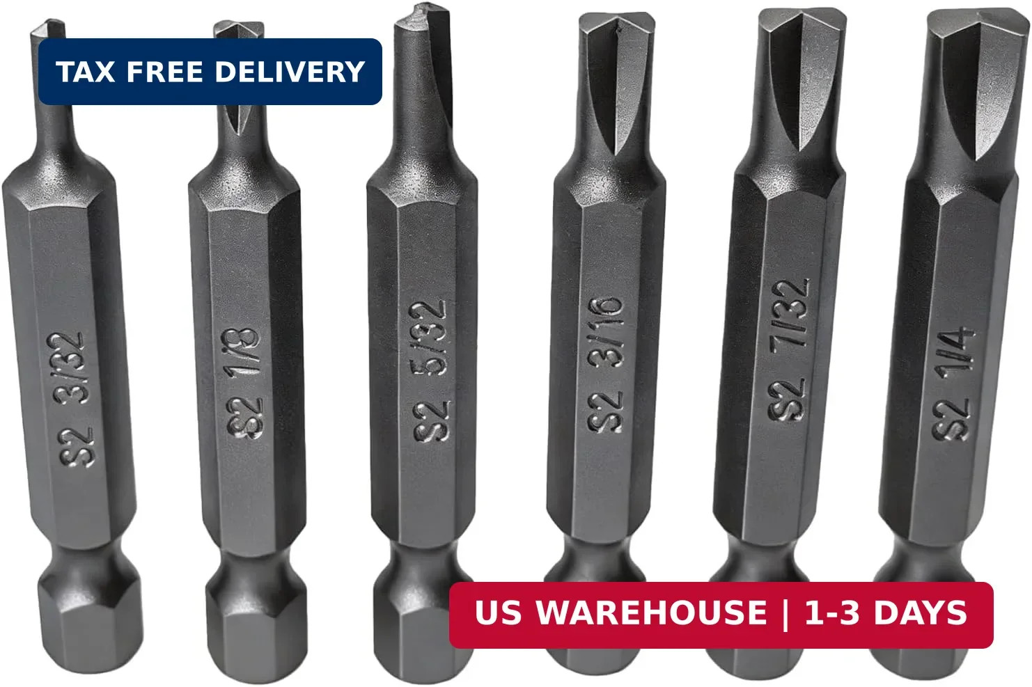 6-Piece Type G Clutch Bits Set 1/4 Inch Hex Shank Screwdriver Power Bits S2 Stee