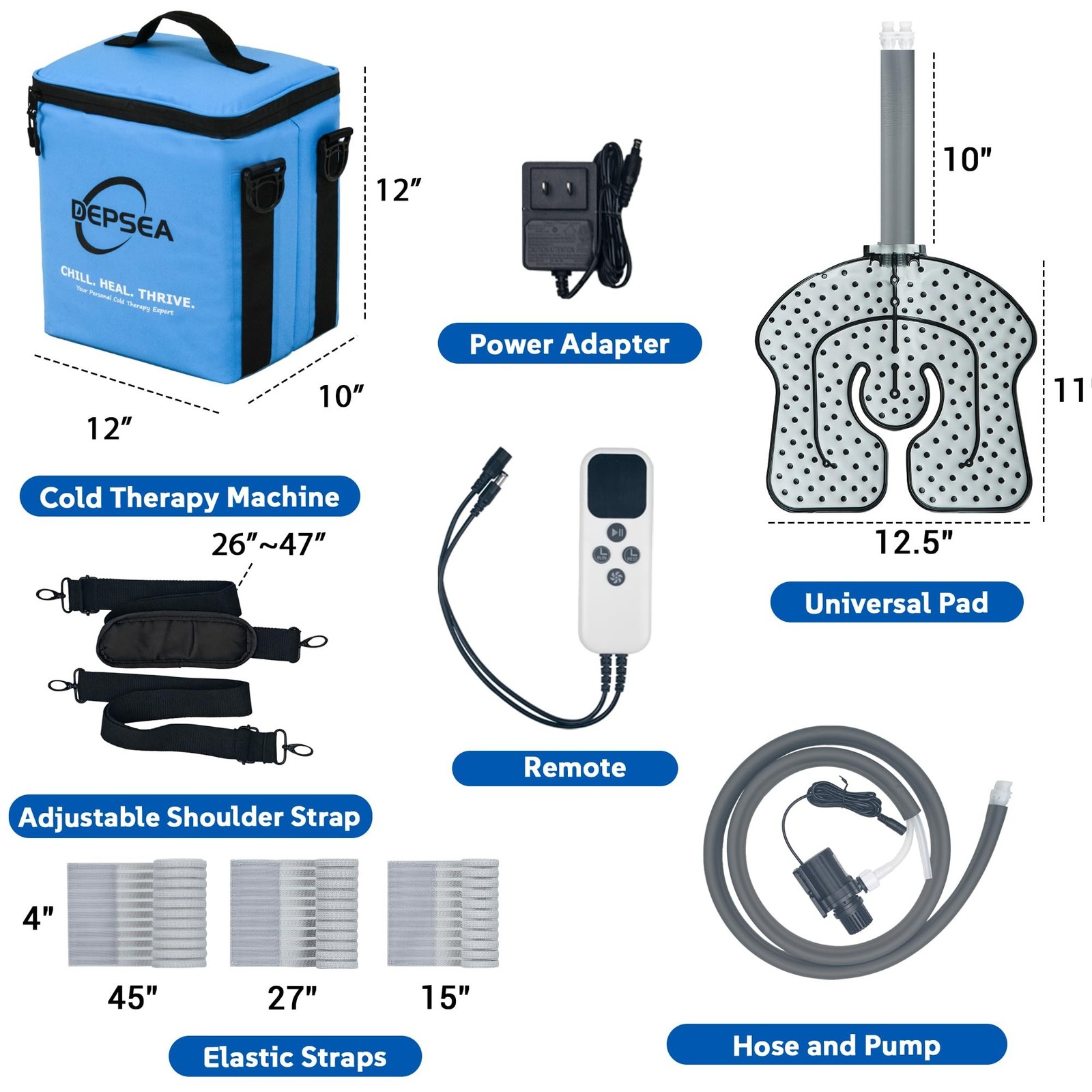 Cold Therapy Machine 18-Quart Large Capacity, Ice Machine for Knee After Surg...