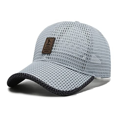 Summer Mesh Baseball Cap for Men Women Trucker Mesh Hat One Size 1-gray
