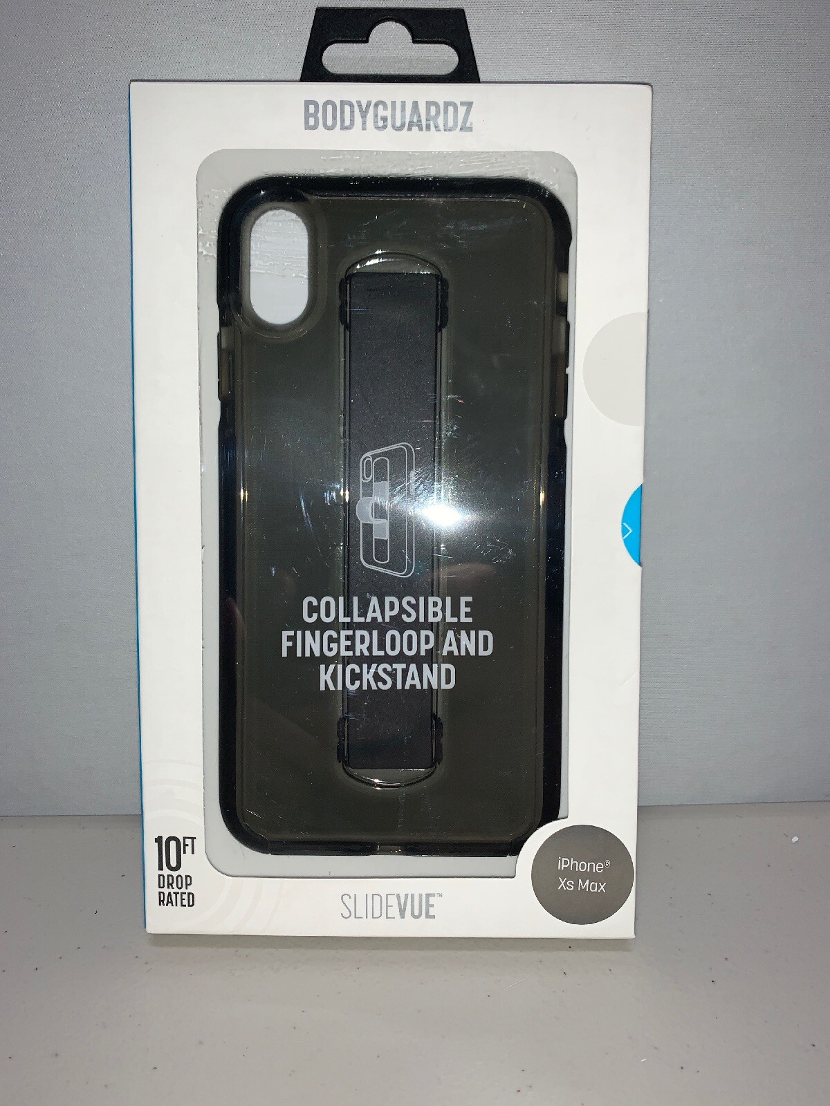 BodyGuardz Apple iPhone XS Max SlideVue Case - Smoke With Fingerloop/kickstand
