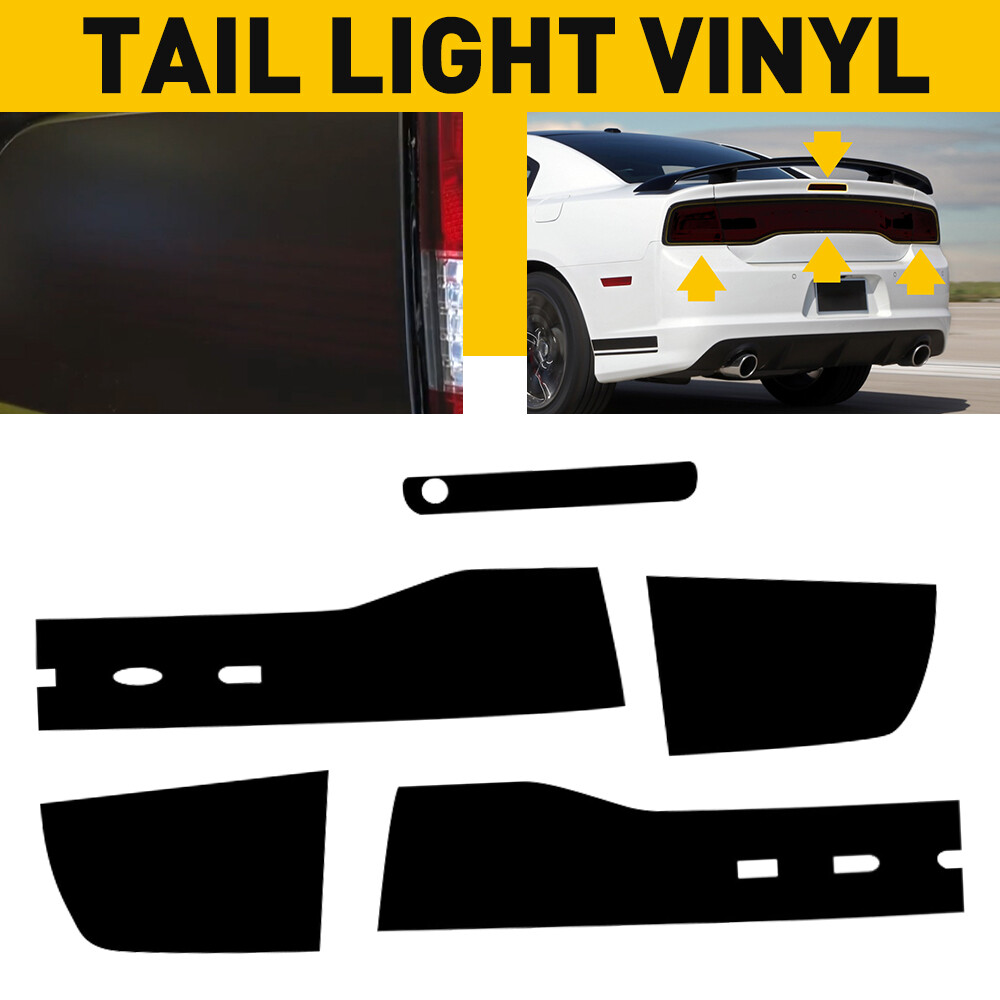 Tail Light Tint Vinyl Blackout Film Precut Overlay For 2011-2014 Dodge Charger T