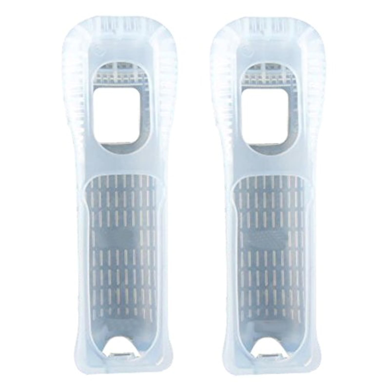Nintendo OEM Wii Remote Wiimote Clear White Jacket Skin 2 Pack Very Good 9Z