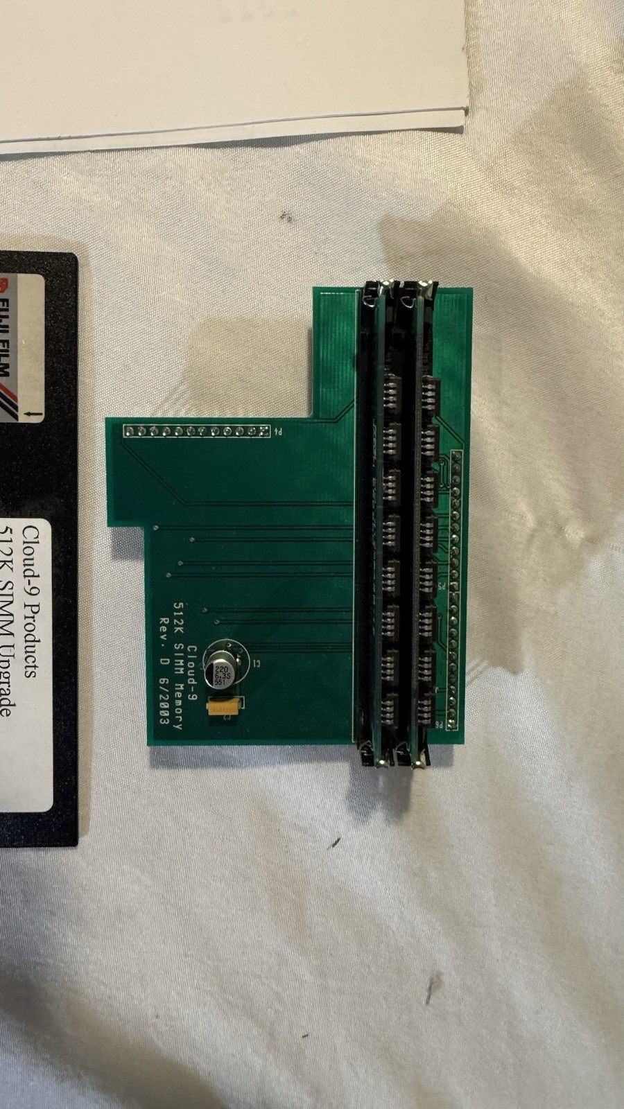 Tandy Coco Cloud 9 RAM SIMM Upgrade 512k W/ Disk See Pics