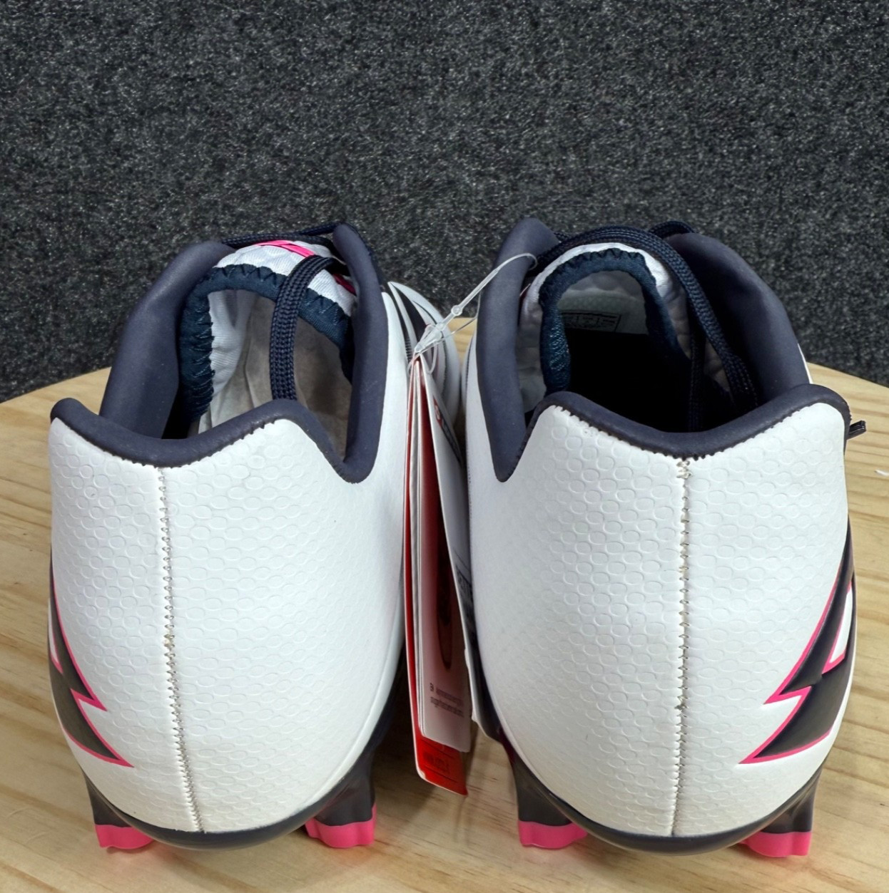 Lotto Maestro 100 IV FG Mens Soccer Cleats All White Navy Vivid Fuchsia 9 NWT