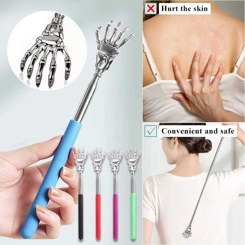 3 Pack Metal Back Scratcher Back Extendable Massager Bear Claw Telescopic New