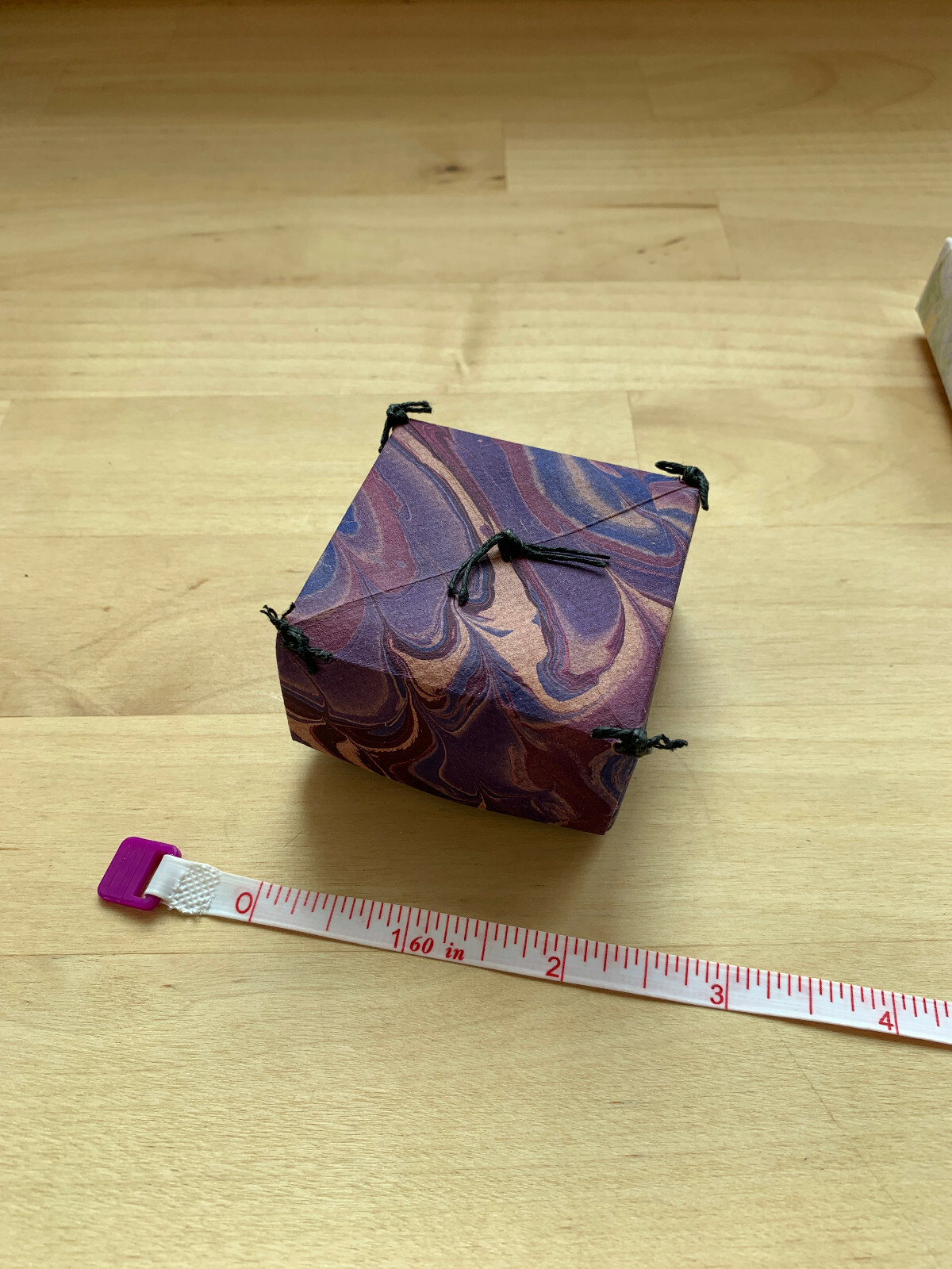 Handmade Paper Origami Boxes- Folded with Lids - 2.5" - 1.5"