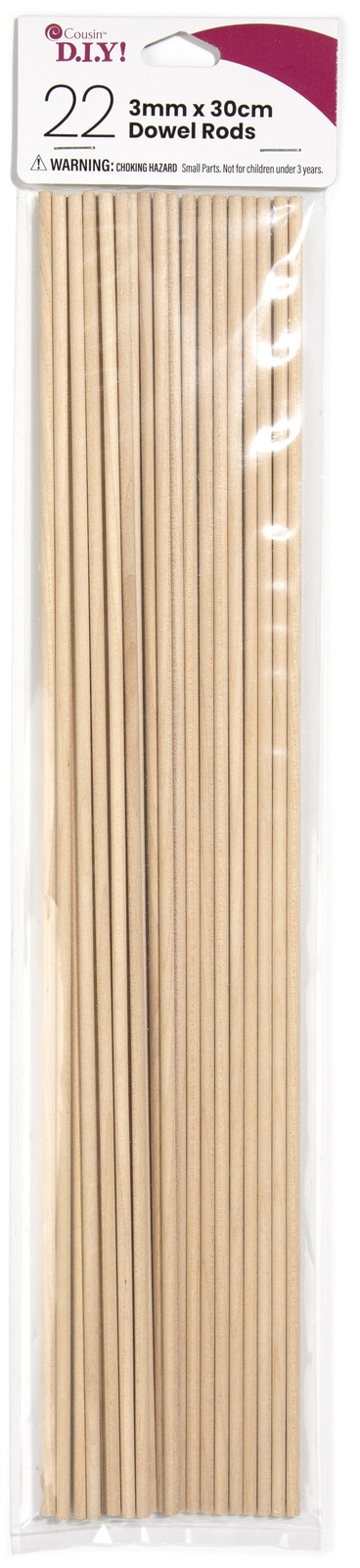 Dowel Rod .125"X12" 22/Pkg-Natural 1/8" 22/Pkg