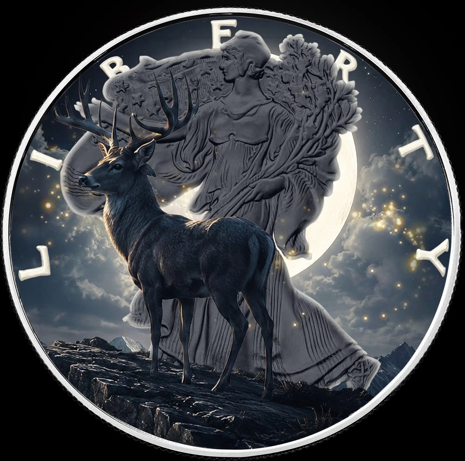 2026 1 oz Silver Eagle Full Buck Moon Edition Colorized Coin - PRE-ORDER LMT 149