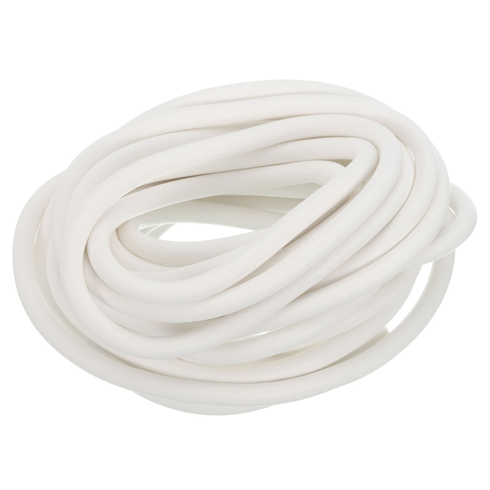 Silicone Foam Seal Strip 7mm(0.28") Dia 5.5 Meters(18.04Ft) Long White