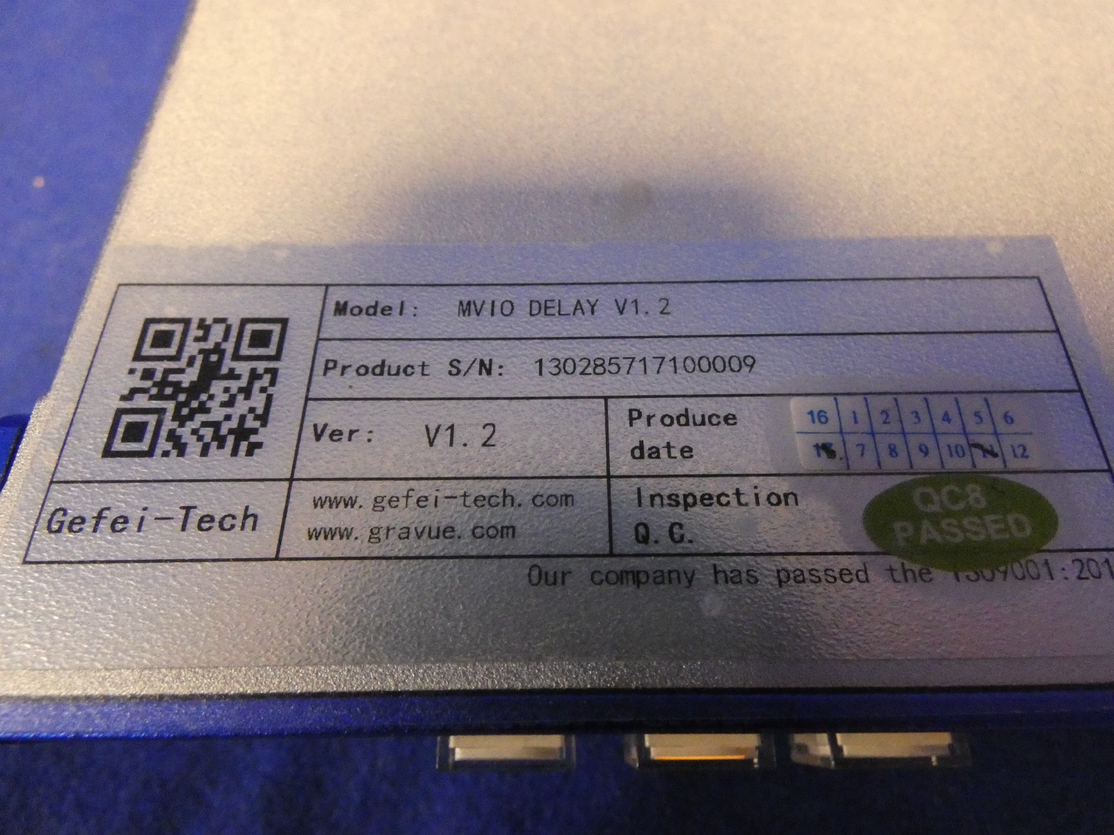 Gra-Vue MVIO DELAY HD/SD-SDI Delay Version 1.2 (20 Second adjustable Delay)