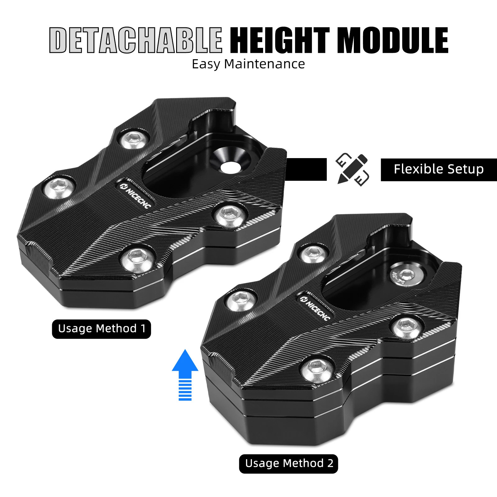 For BMW R1300 GS R1300 GSA 2024–2025 Side Stand Enlarger Pad With Adaptive Heigh