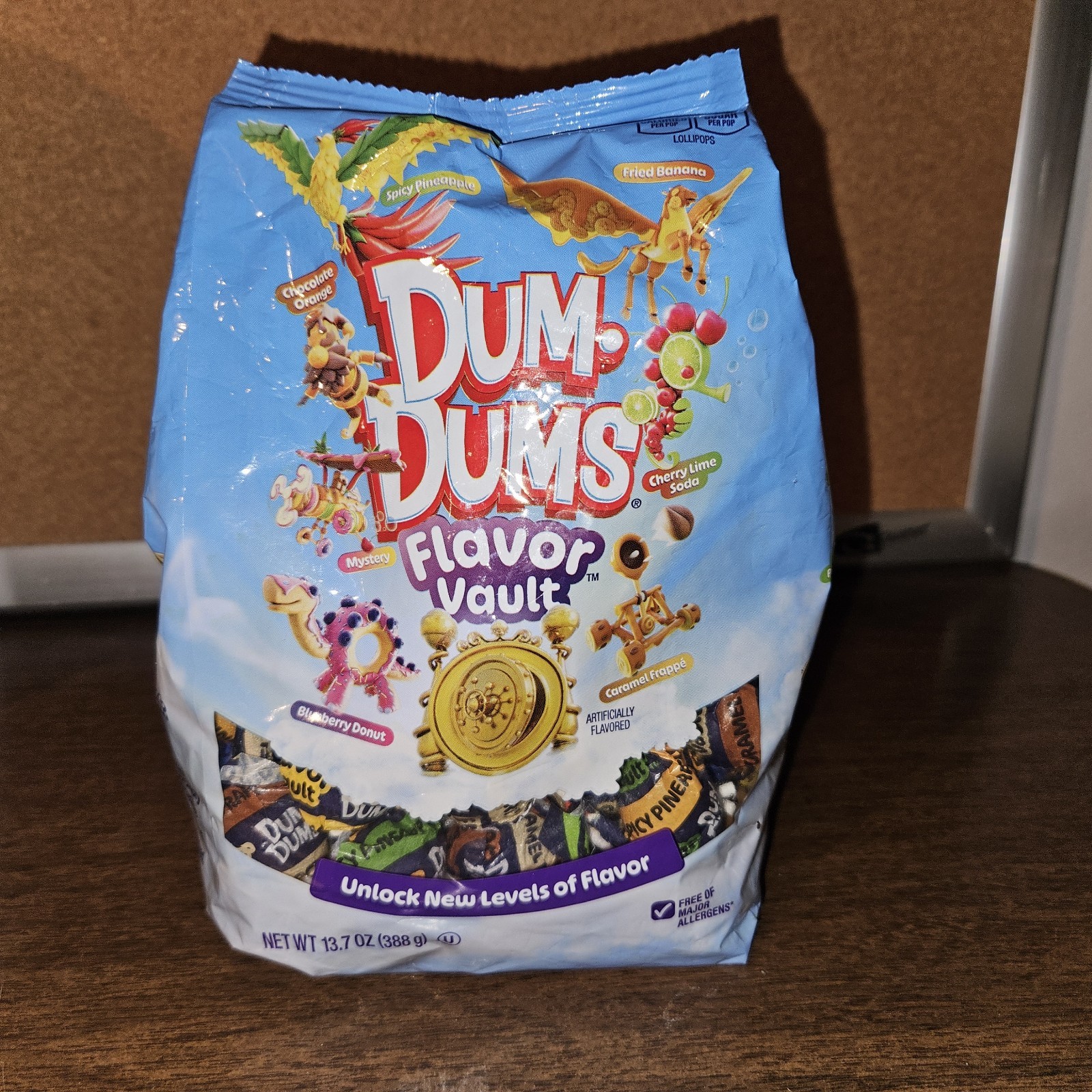 1x Dum Dums Flavor Vault 13.7oz Bag - Cherry Lime Chocolate Orange Frappe Donut