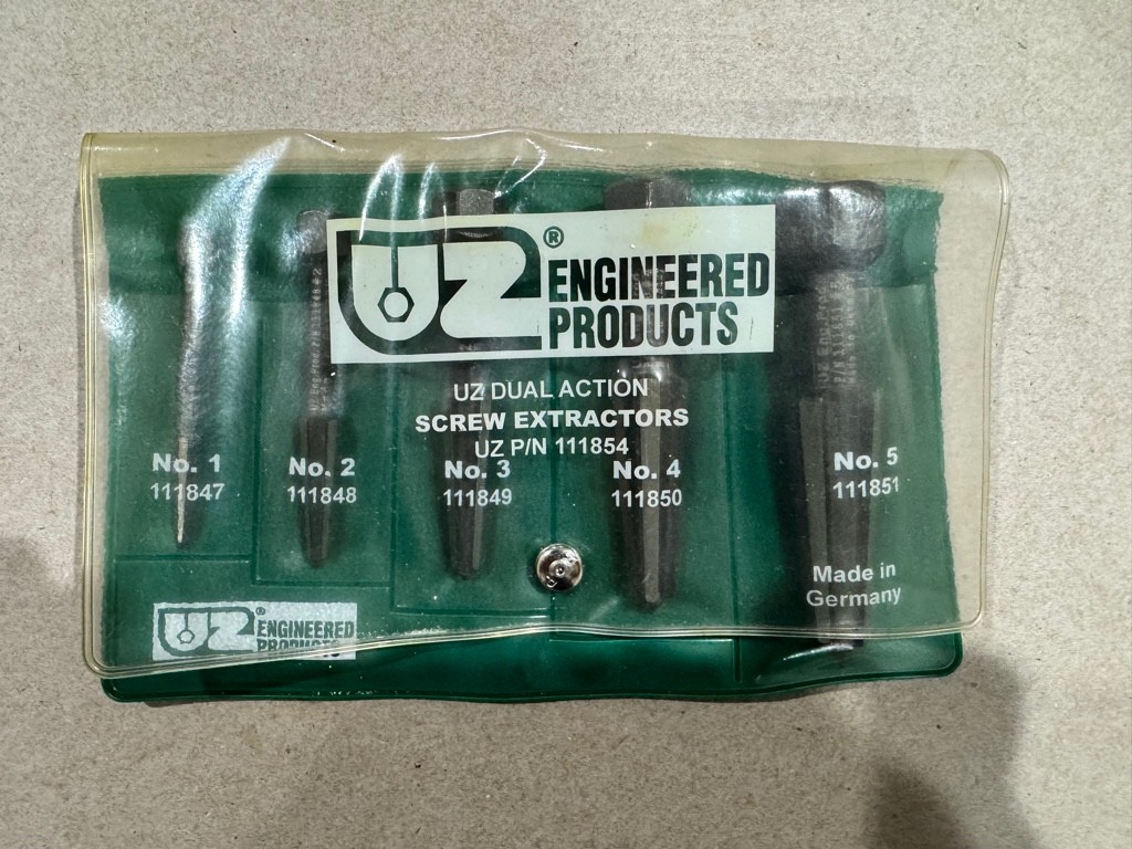 UZ 5-Pc. Dual Action Screw Extractor set, Made in Germany (READ DESCRIPTION)