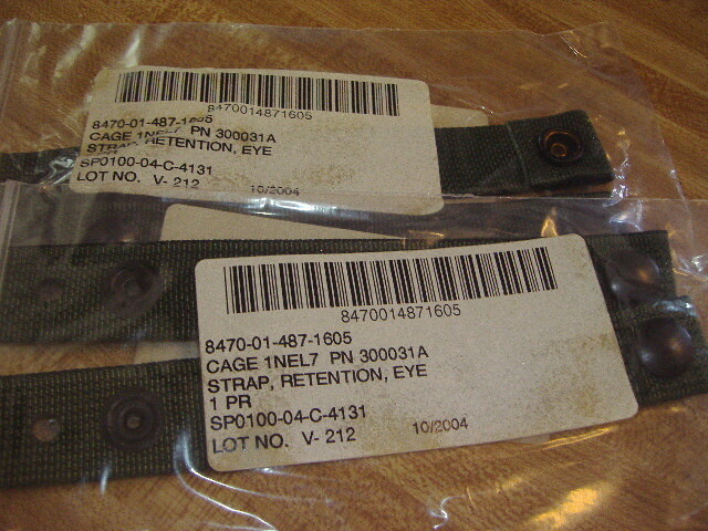2 NEW~OD GREEN~Army Military~Helmet Universal Goggle Retention Straps~ACH~MICH