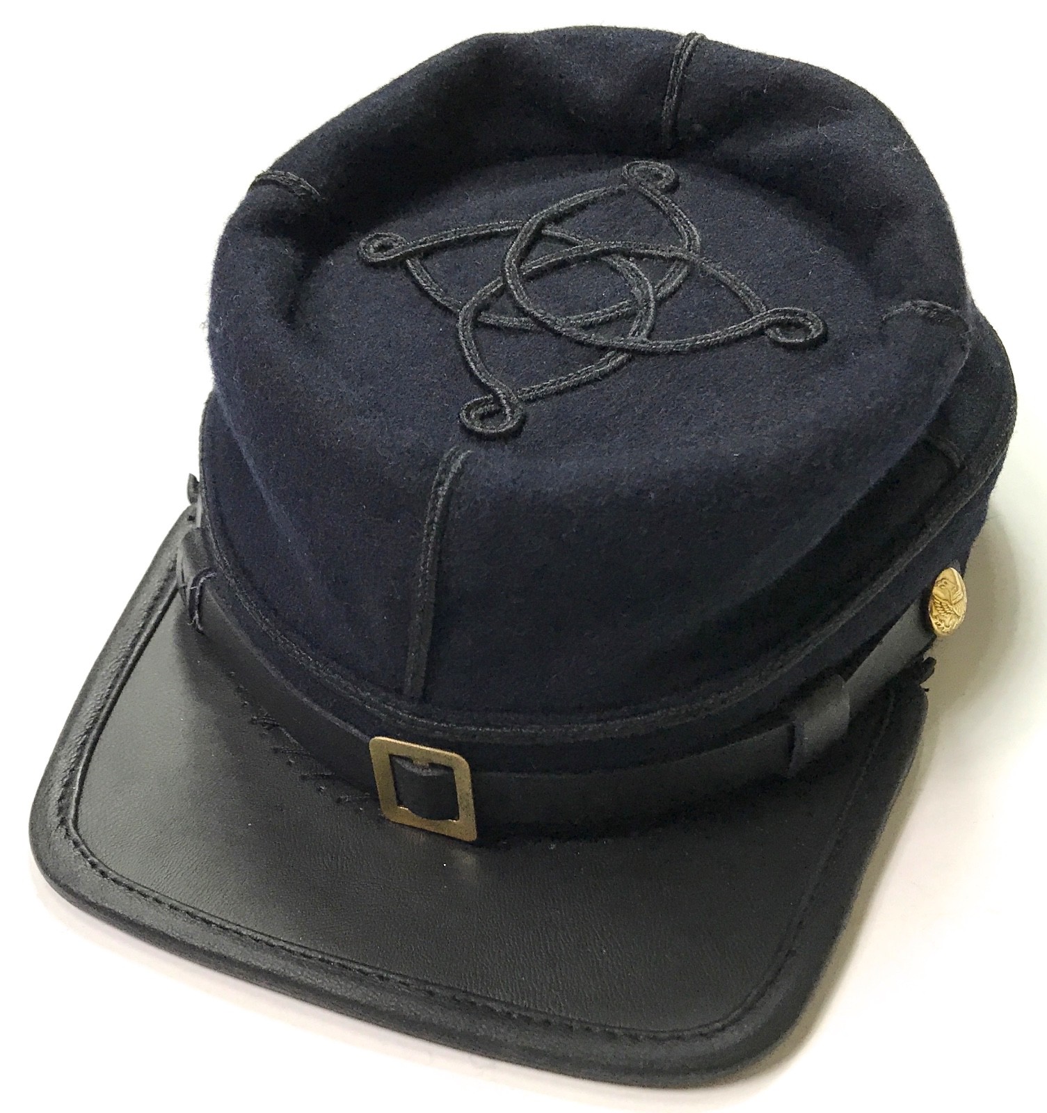 CIVIL WAR US UNION INFANTRY LIEUTENANT OFFICER WOOL KEPI FORAGE CAP HAT-SMALL