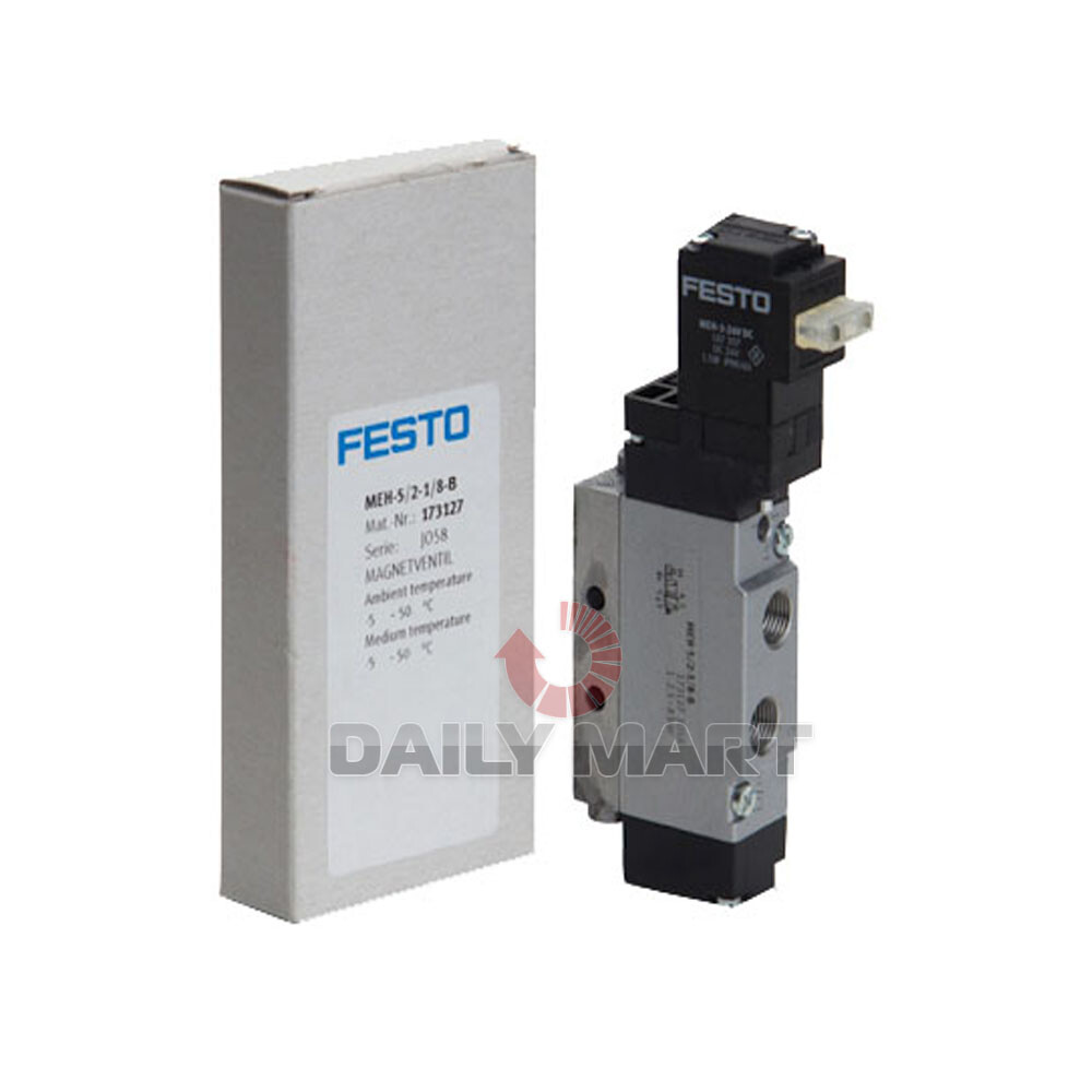 New In Box FESTO MEH-5/2-1/8-B 173127 Solenoid Valve