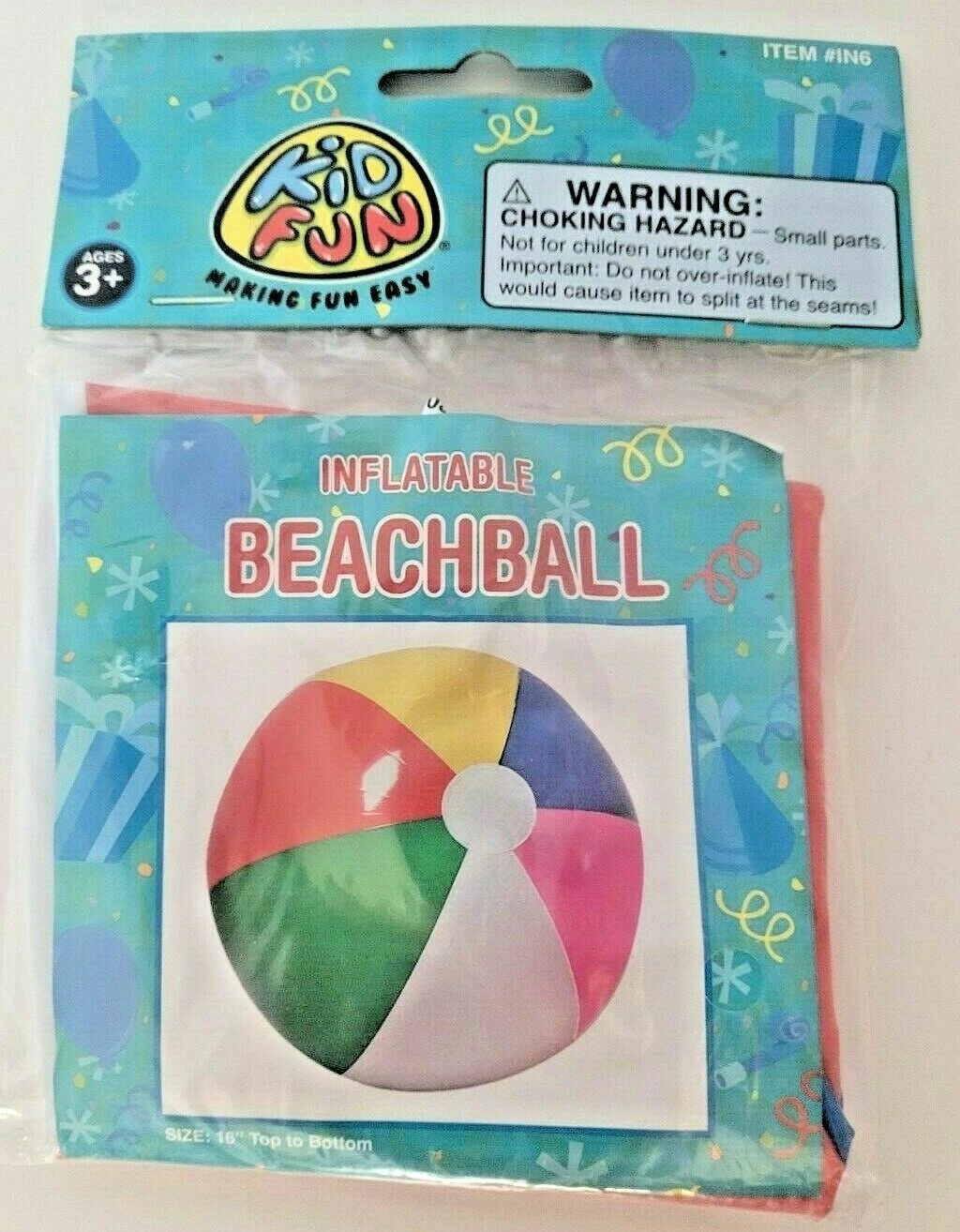 Large 16" Inflatable Rainbow BeachBall BB13-235