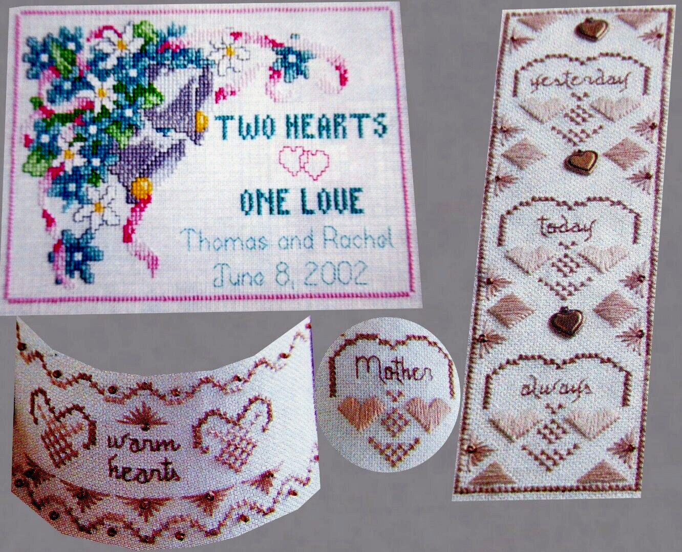 Union of Hearts Wedding Record Warm Hearts Always Mother CROSS STITCH PATTERNS
