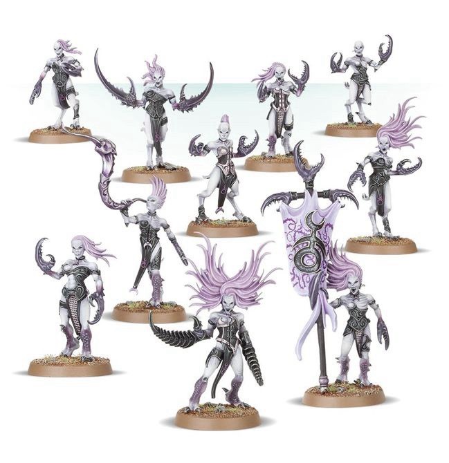 Warhammer 40k / Age Of Sigmar Daemonettes Of Slaanesh BNOS With Bases