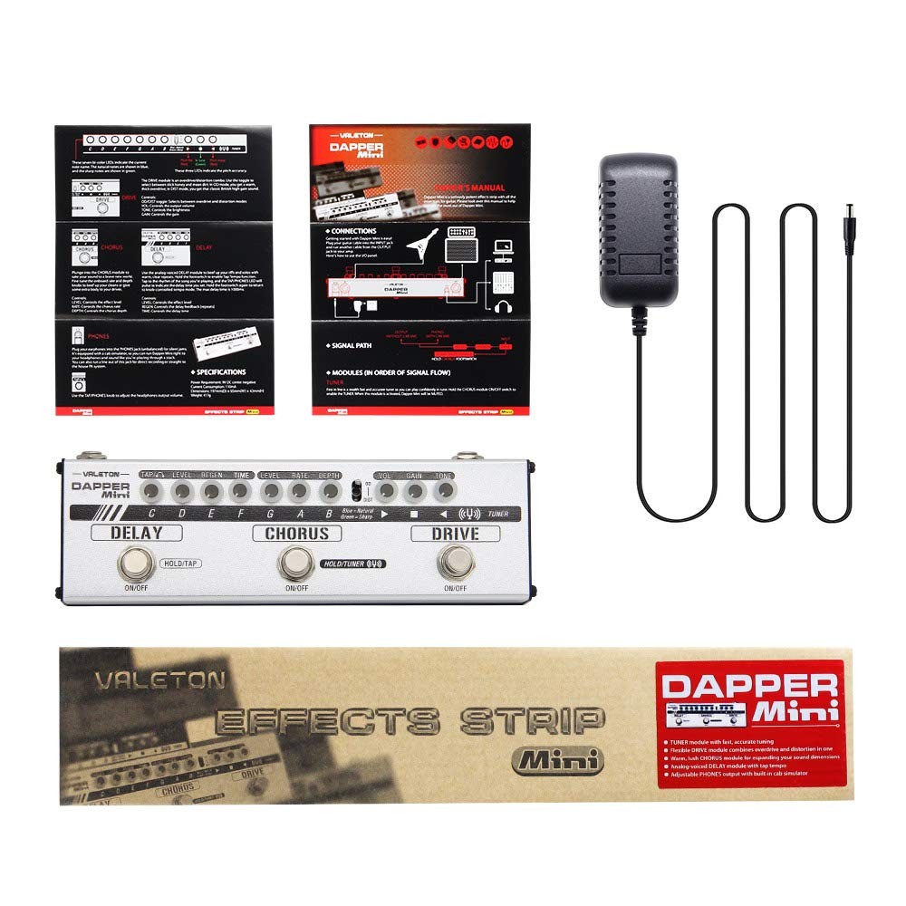 Dapper Mini Stage Session Gigging Gear Overdrive Distortion Chorus Delay Guitar