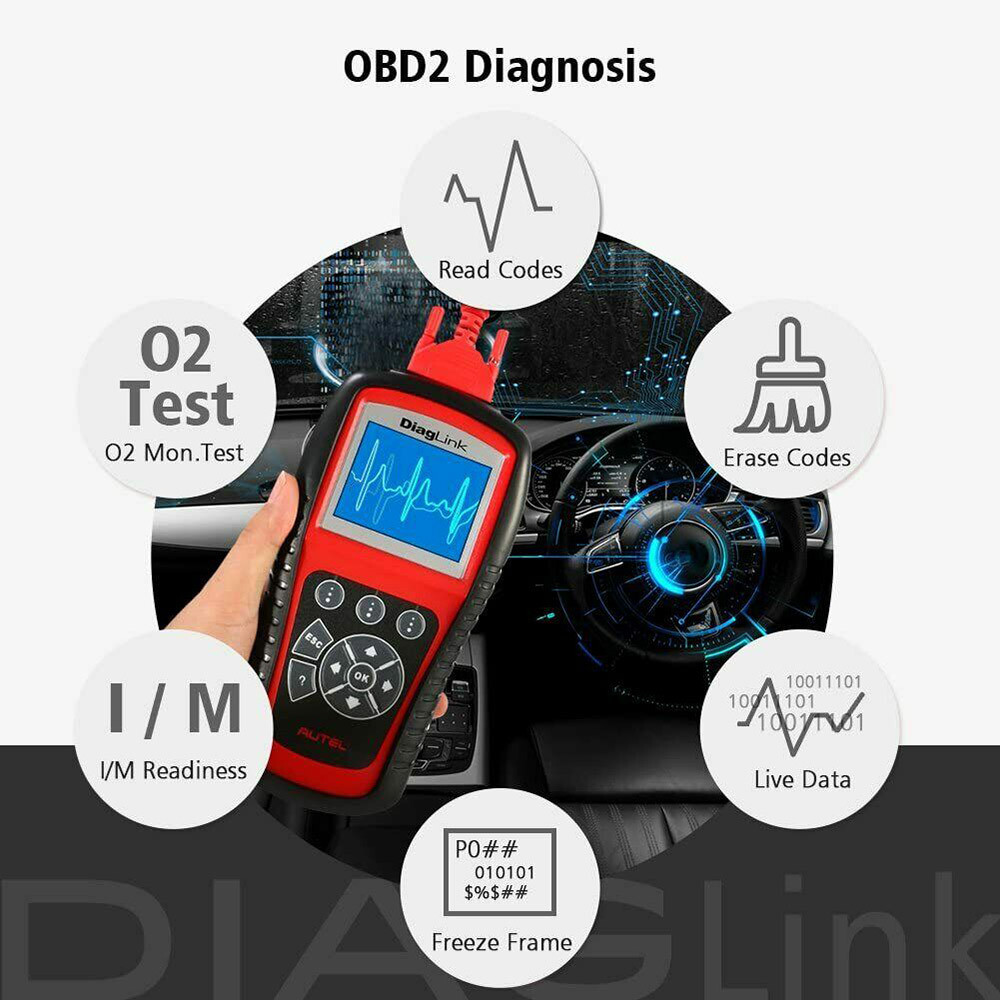 2025 Car All System Scanner Autel MaxiDiag Elite DiagLink OBD2 Diagnostic Reader
