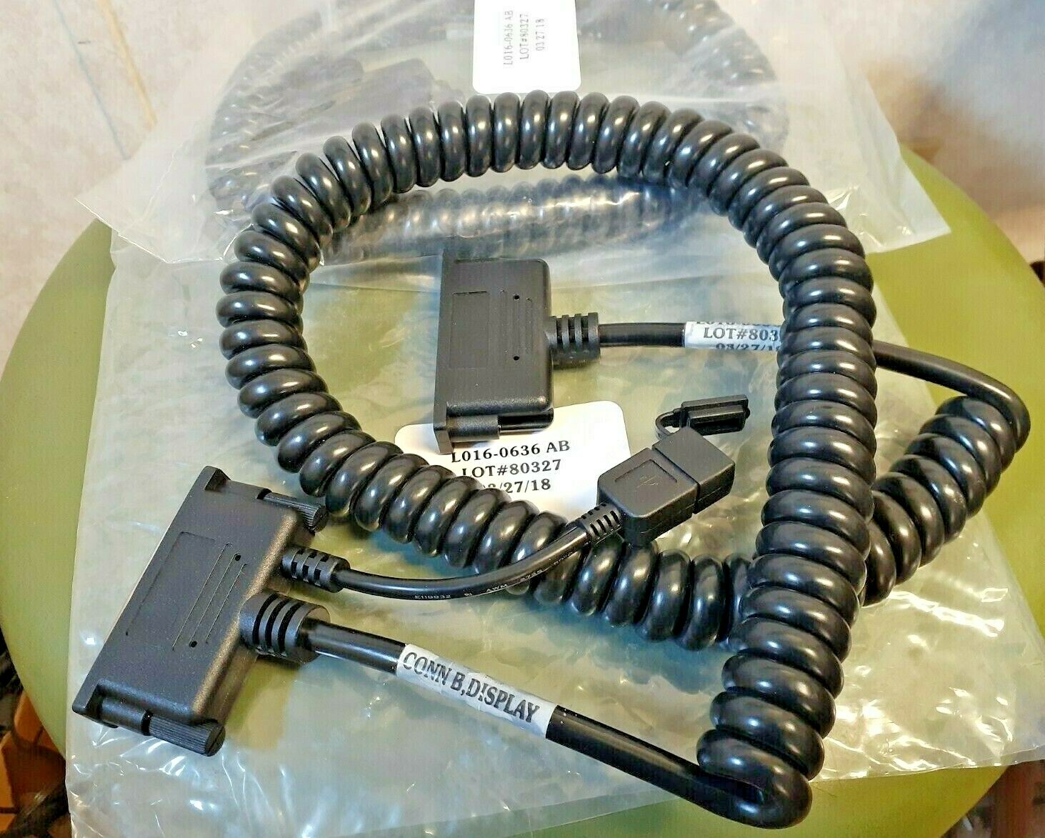 *NEW* lot of (2 ea) PeopleNet 44pin (male-female) w/ USB, L016-0636 AB cables