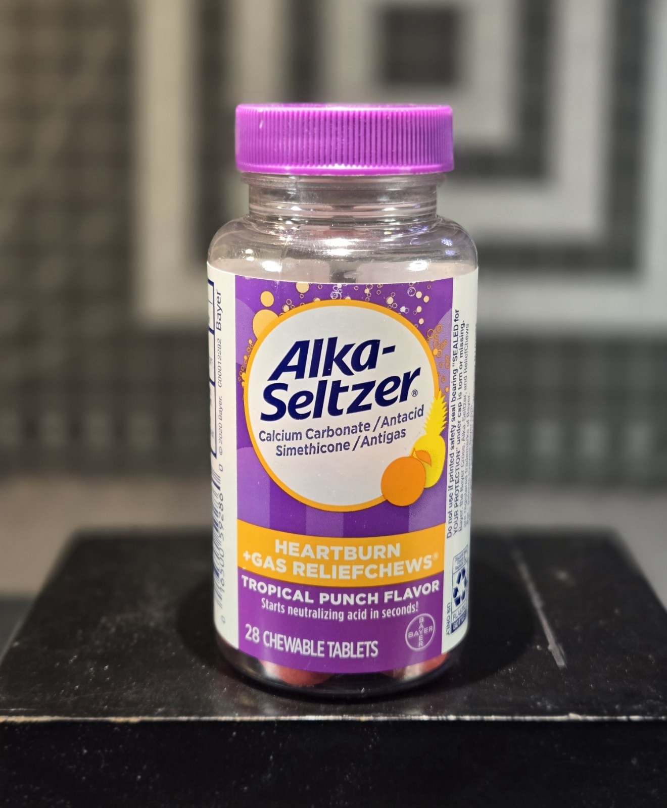Alka Seltzer Heartburn + Gas Relief Chewable T, Tropical Punch. 28 Count