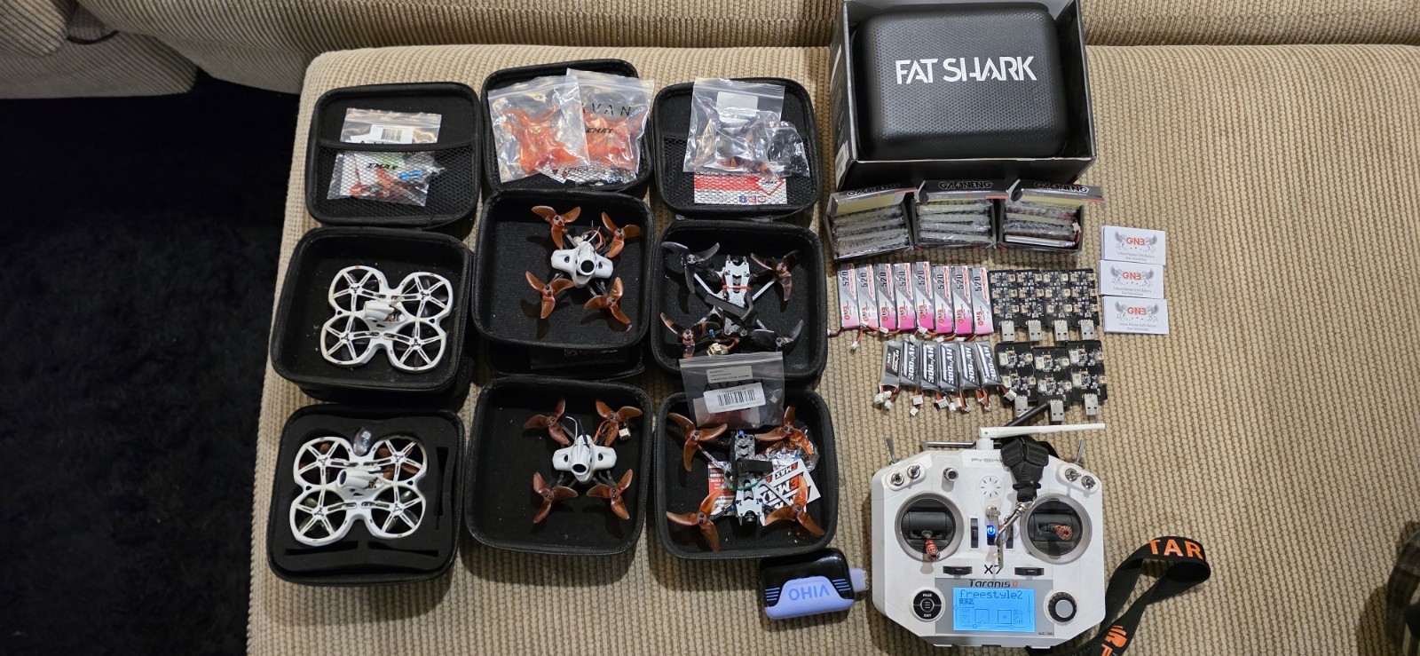 6 Emax Drones Combo  + Transmitter  & Goggles