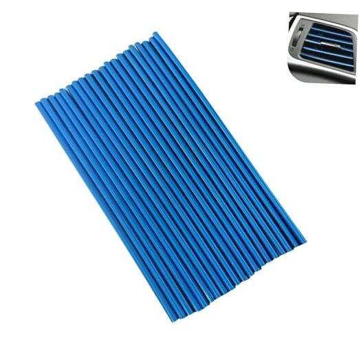 20Pcs Car Vent Trim Strip, Reflective DIY Chrome Car AC Vent Outlet 20 PCS Blue