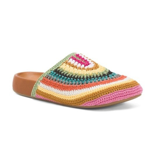The Sak Bolinas Crochet Clog Women's Shoe's Slip on Mules Rainbow Rare Sz 8 NIB!