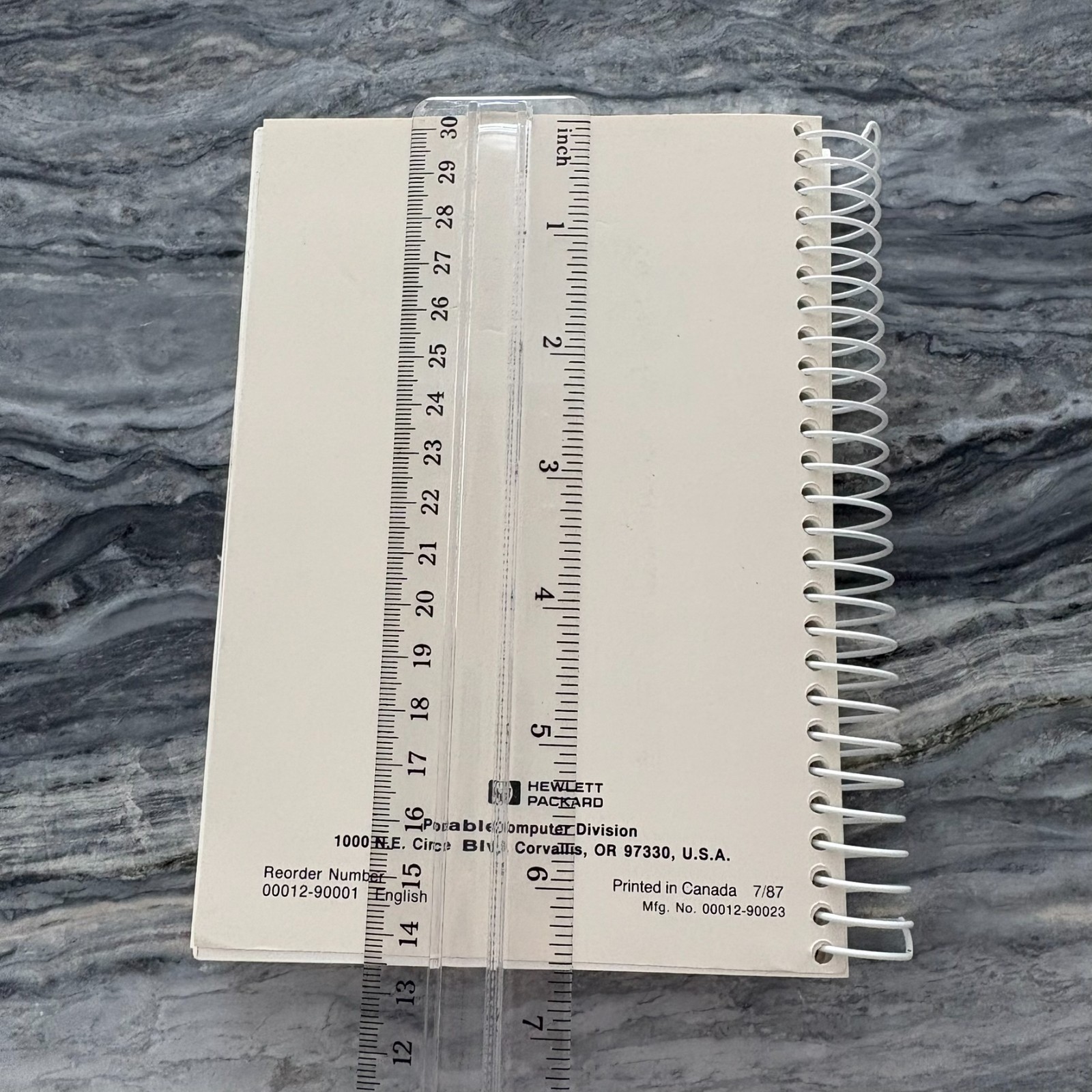 Vintage Hewlett Packard HP-12C Owner's Handbook And Problem Solving Guide Spiral