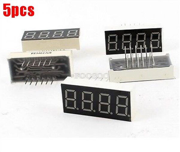 5Pcs 0.4 Inch 4 Digit Led Display 7 Seg Segment Common Cathode Red ub