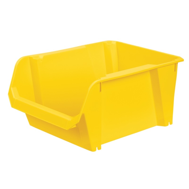Stanley 9x6x13 Yellow Impact-Resistant Poly Storage Bin 1 Compartment