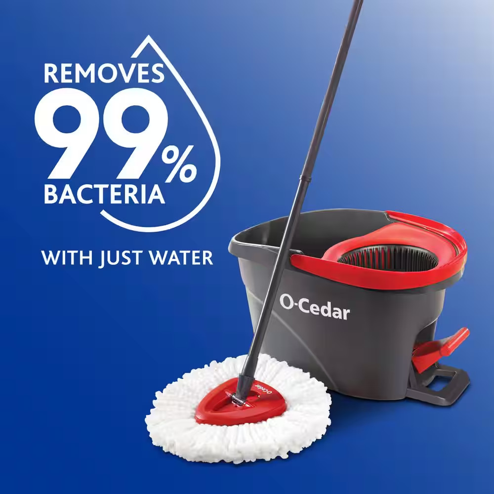 Easywring Spin Mop and Bucket System 2 Extra Machine Washable Mop Head Replaceme