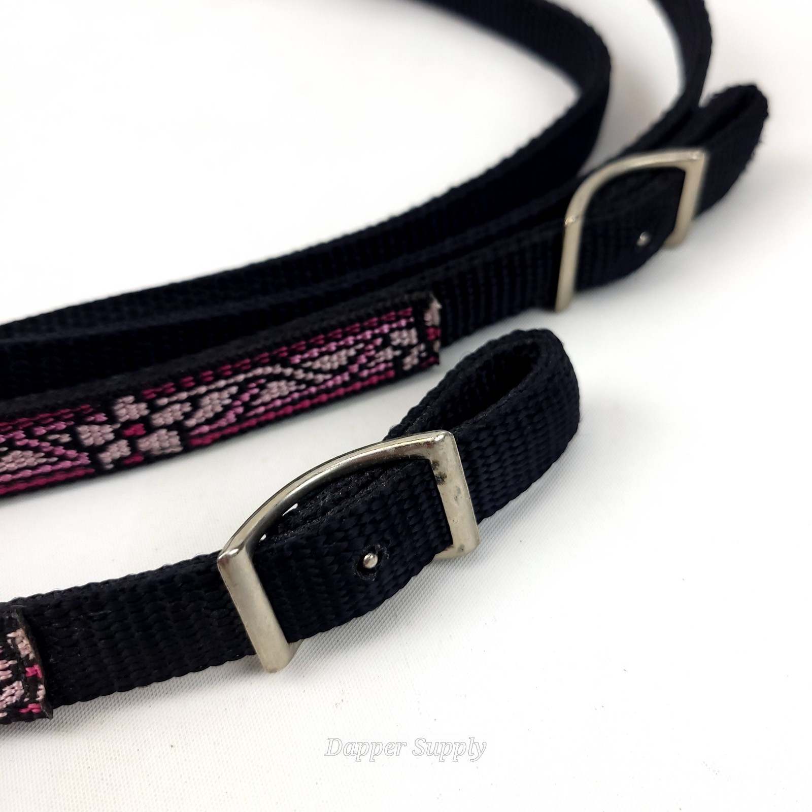 Weaver Leather Reins Split Black Maui Overlay